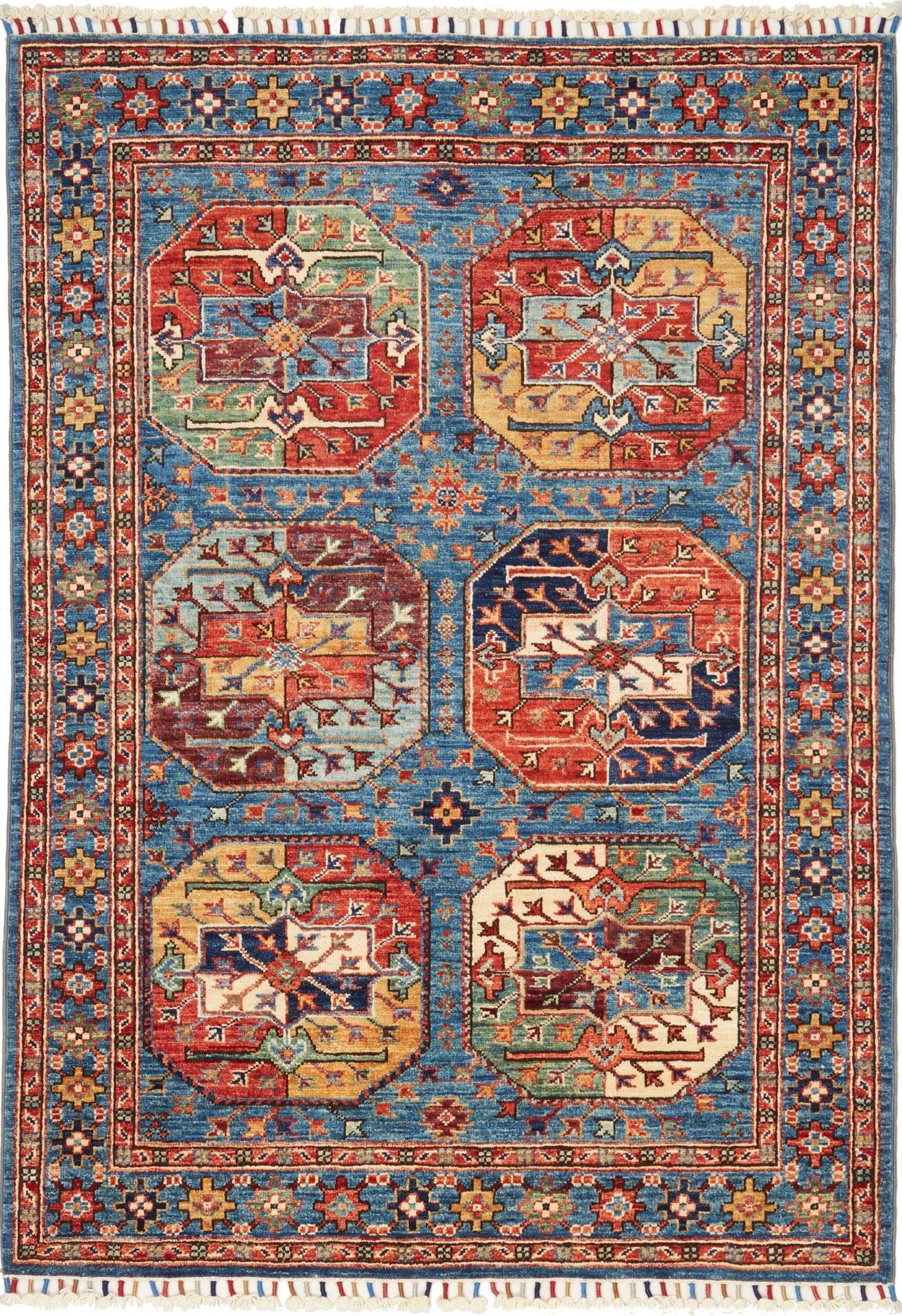 Ziegler Orientteppich 105 x 153 cm, Schurwolle, handgeknüpft