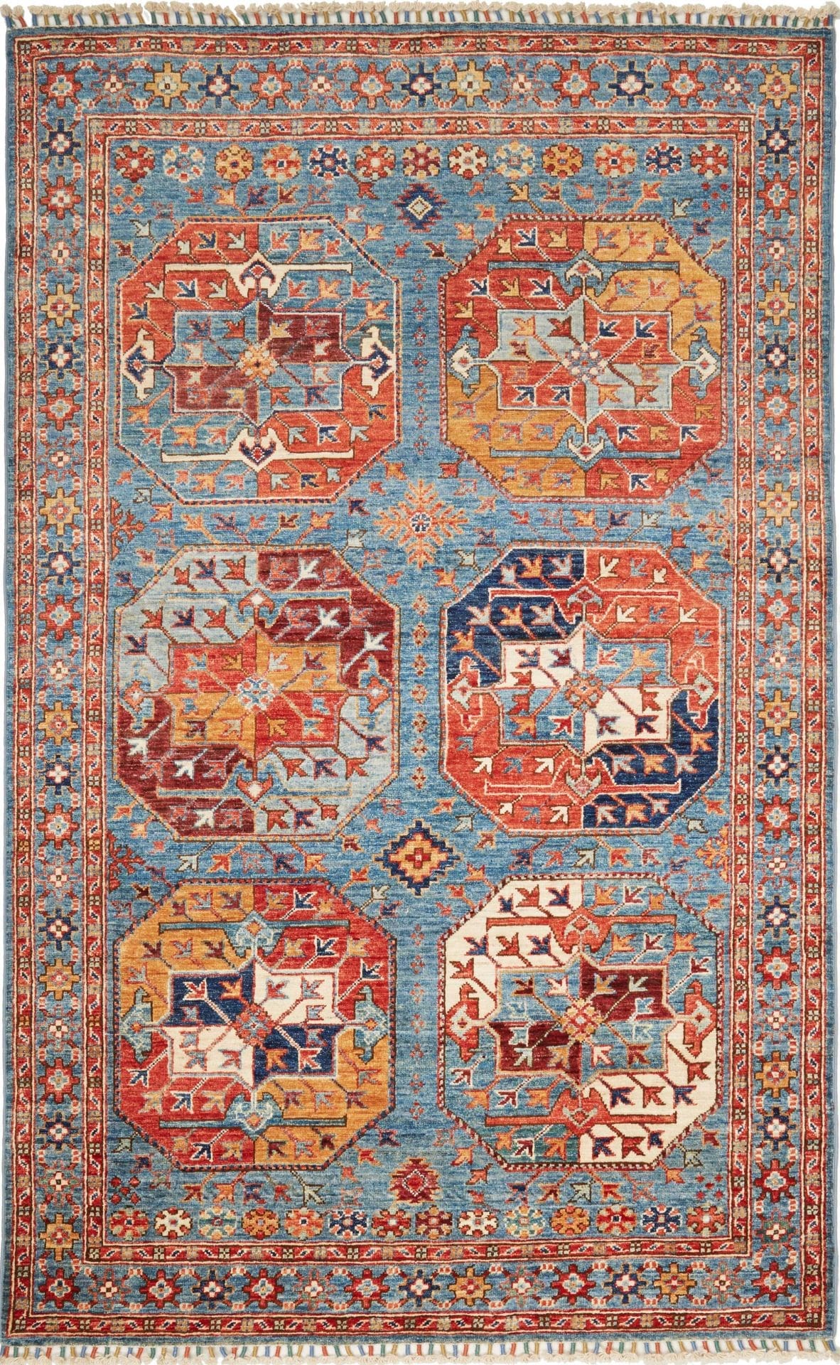 Ziegler Orientteppich 123 x 183 cm aus Schurwolle, handgeknüpft