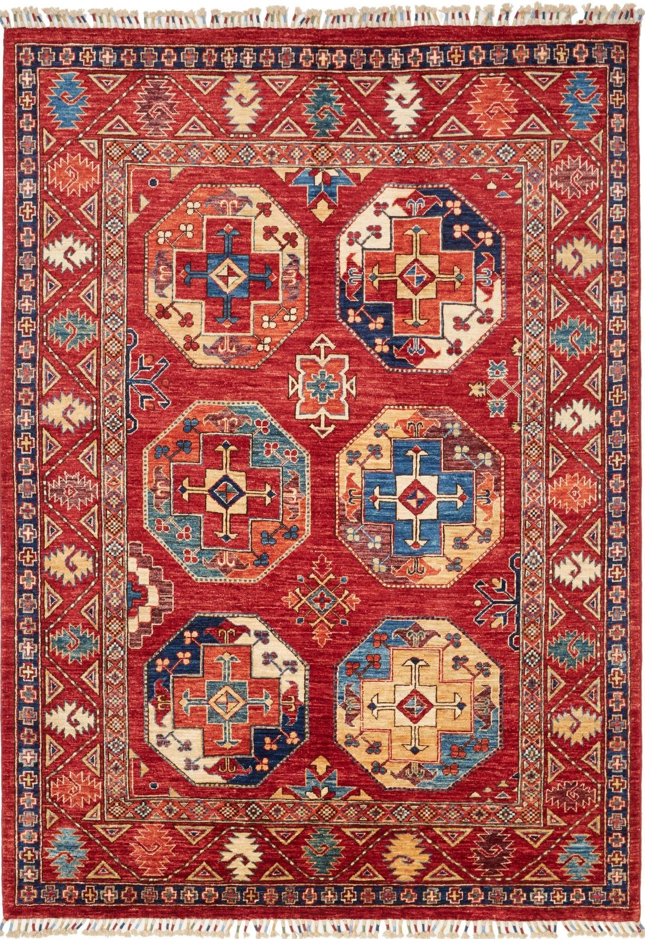 Ziegler Orientteppich 150 x 201cm aus Schurwolle, handgeknüpft