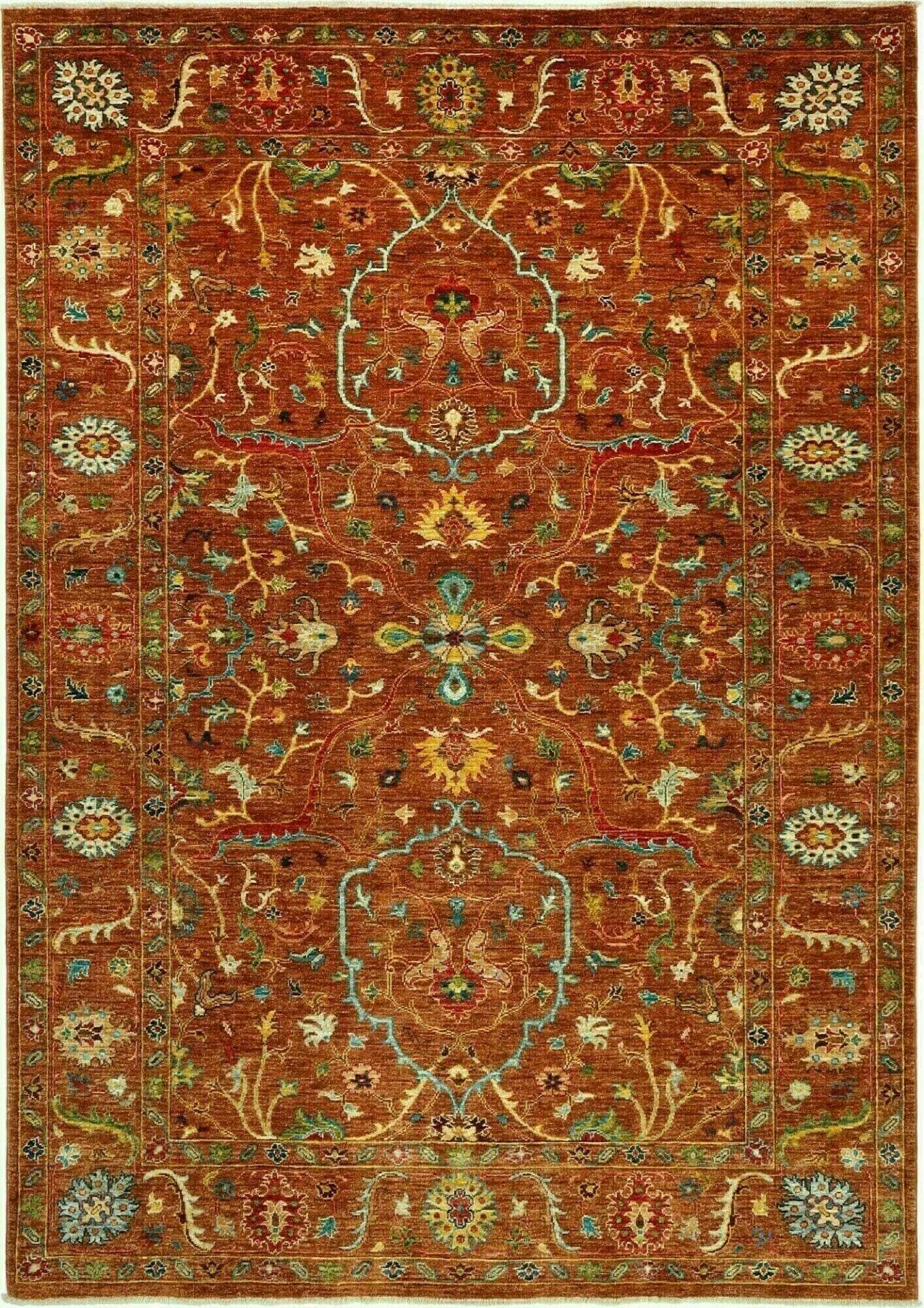 Ziegler Orientteppich 173 x 238cm aus Schurwolle, handgeknüpft