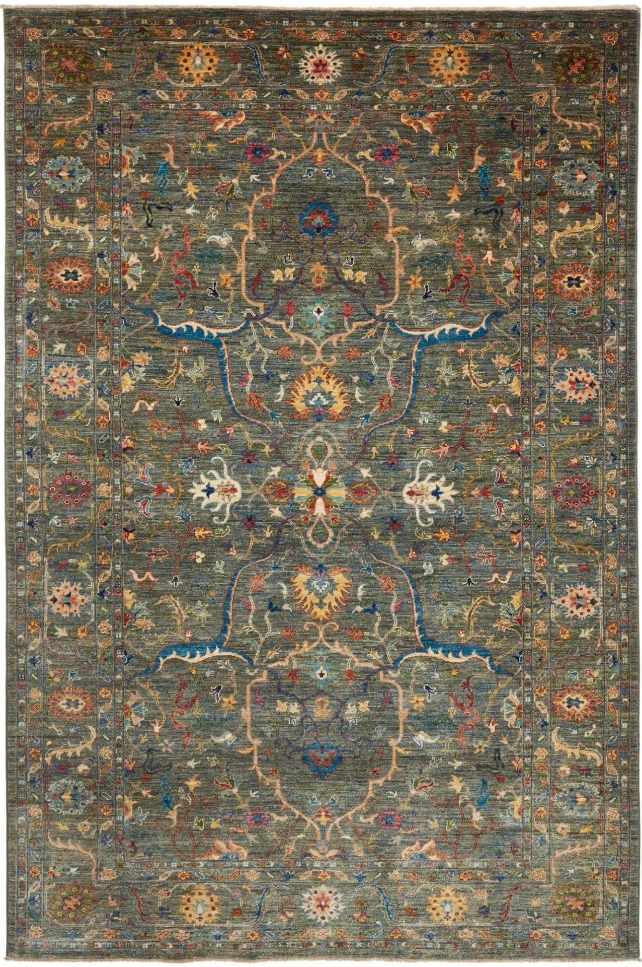 Ziegler Orientteppich 205 x 304cm aus Schurwolle, handgeknüpft