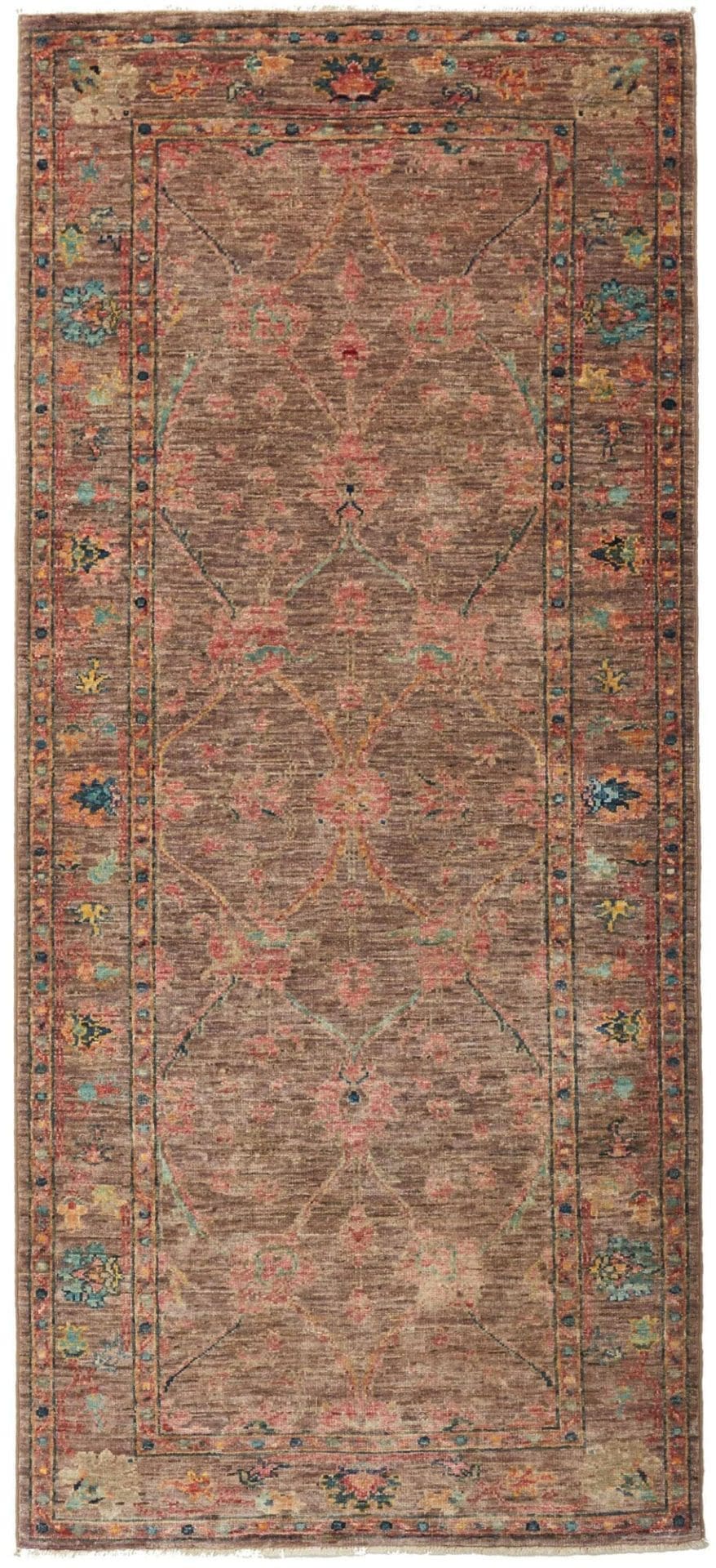 Ziegler Orientteppich 85 x 188cm, Schurwolle, handgeknüpft