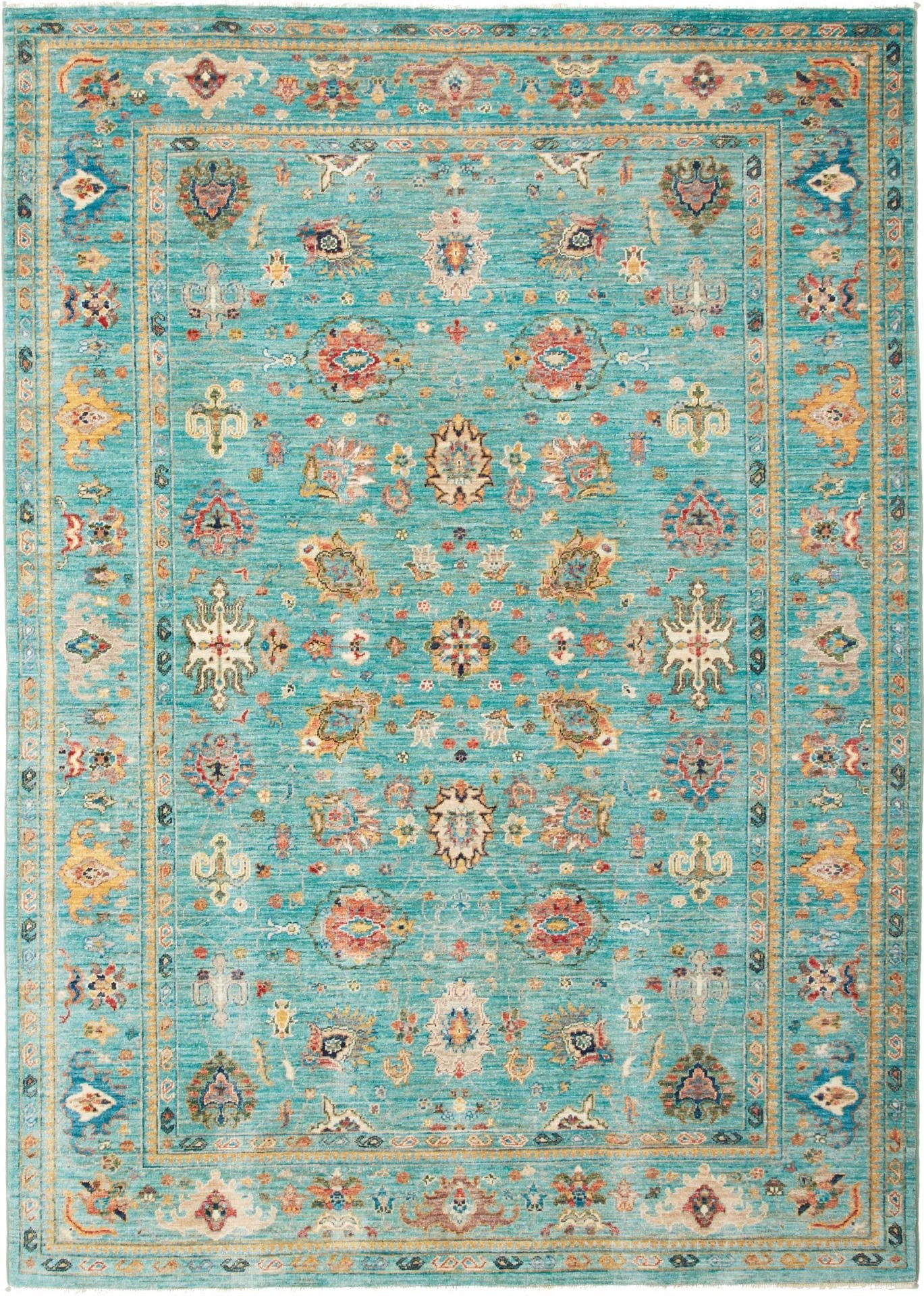 Ziegler Teppich 172 x 239cm aus Schurwolle, handgeknüpft, Orientteppich