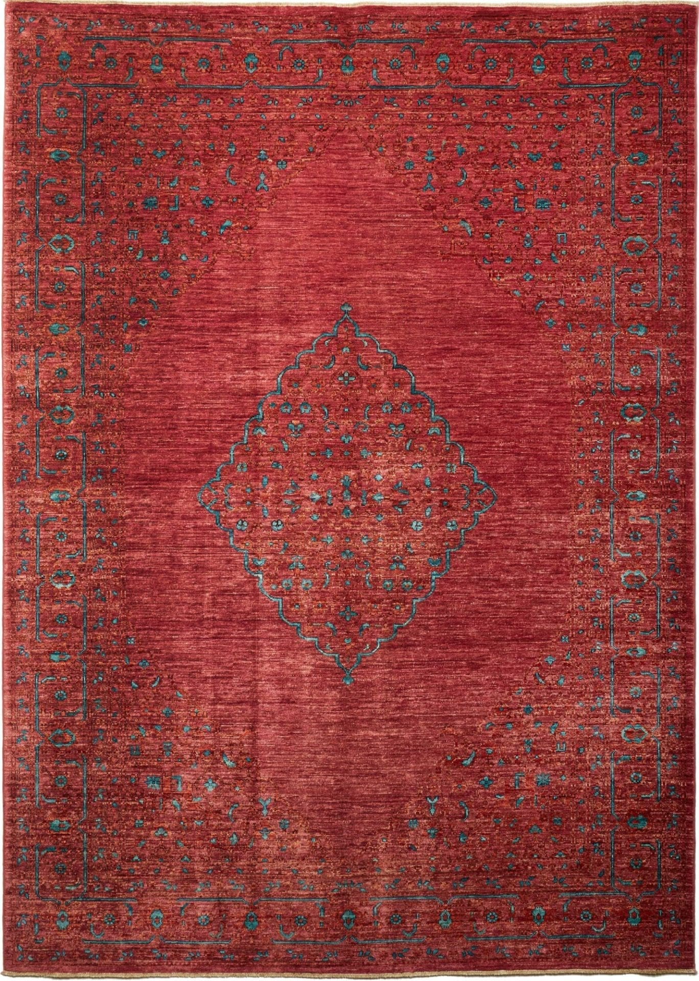 Ziegler Teppich 176 x 231cm, handgeknüpft, Schurwolle, Orientteppich