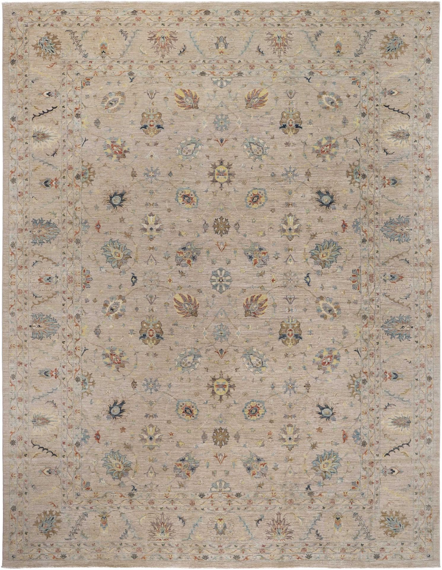 Ziegler Teppich 383 x 502cm aus Schurwolle, handgeknüpft Orientteppich