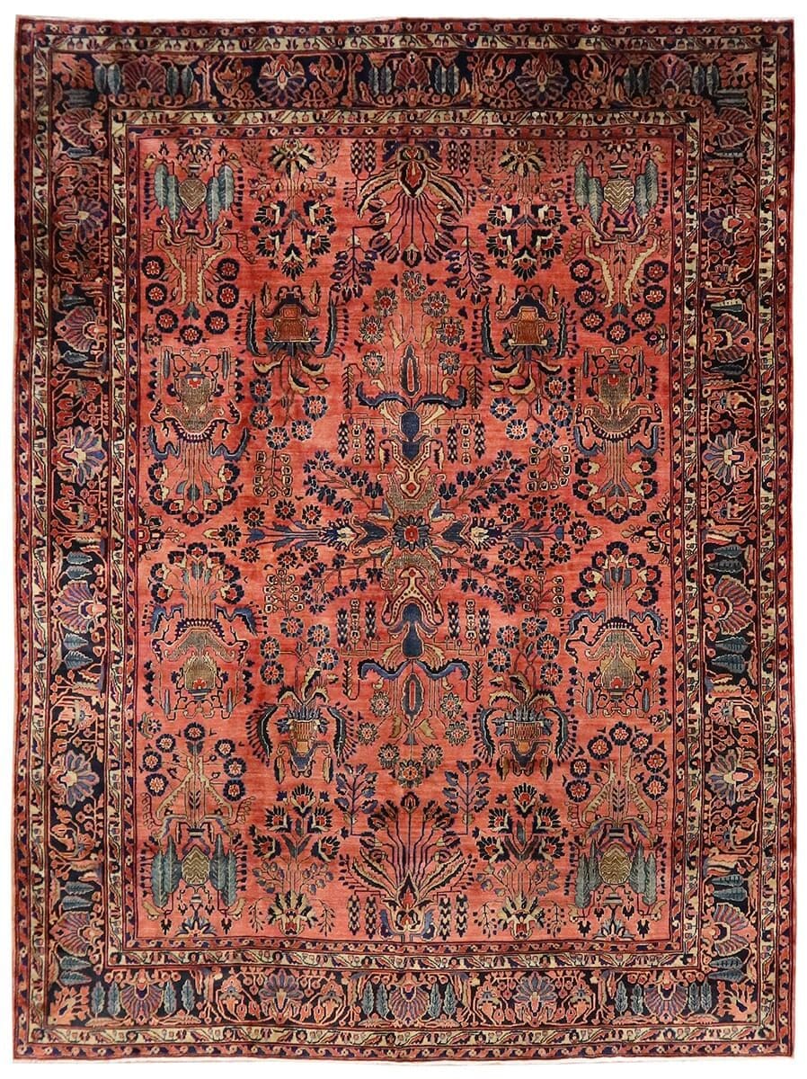 Antiker Perserteppich Sarough 369x279 cm - Exklusiv, handgeknüpft