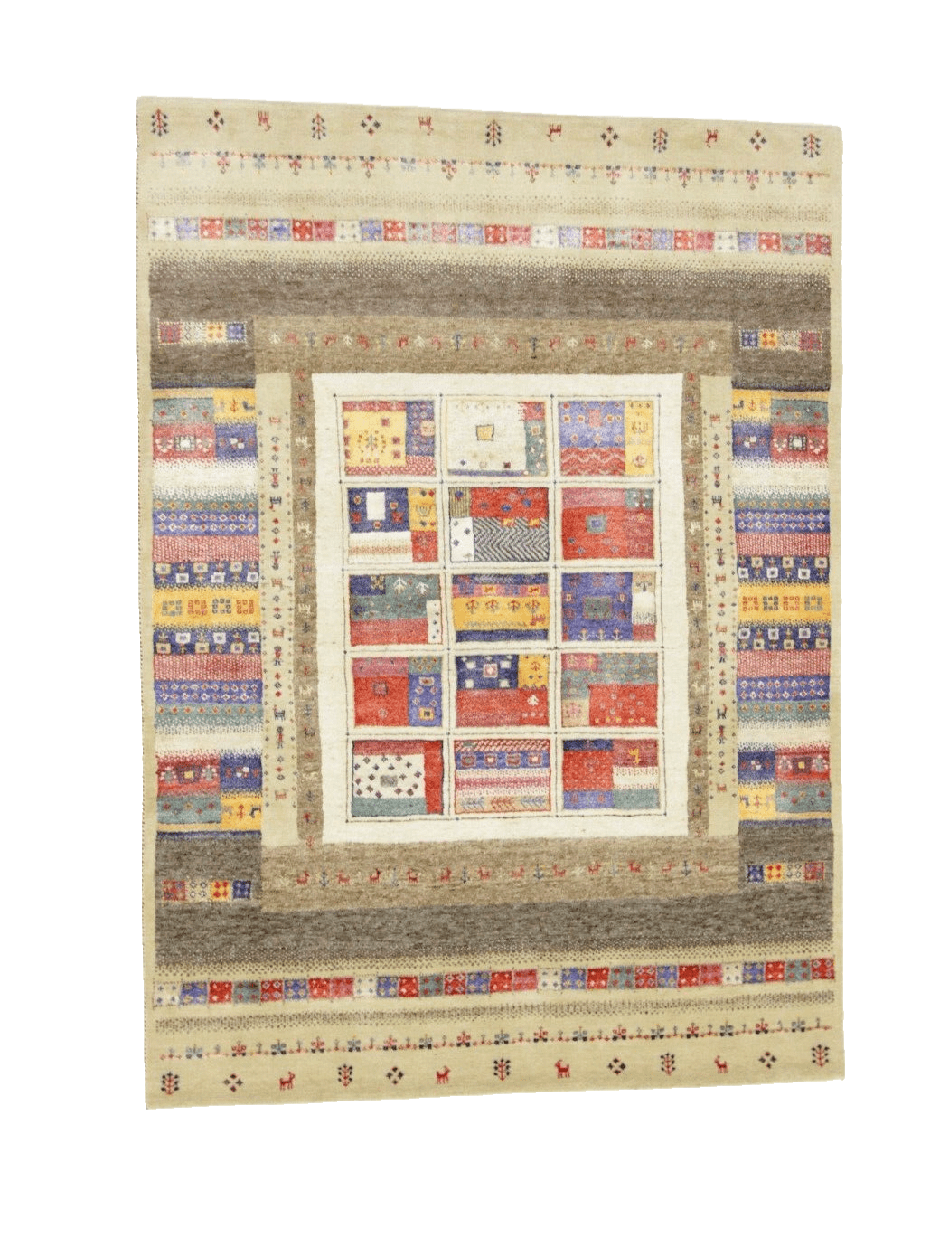 Gabbeh Loribaft 209 x 149 cm, 200.000 Knoten, handgeknüpft, Top Zustand