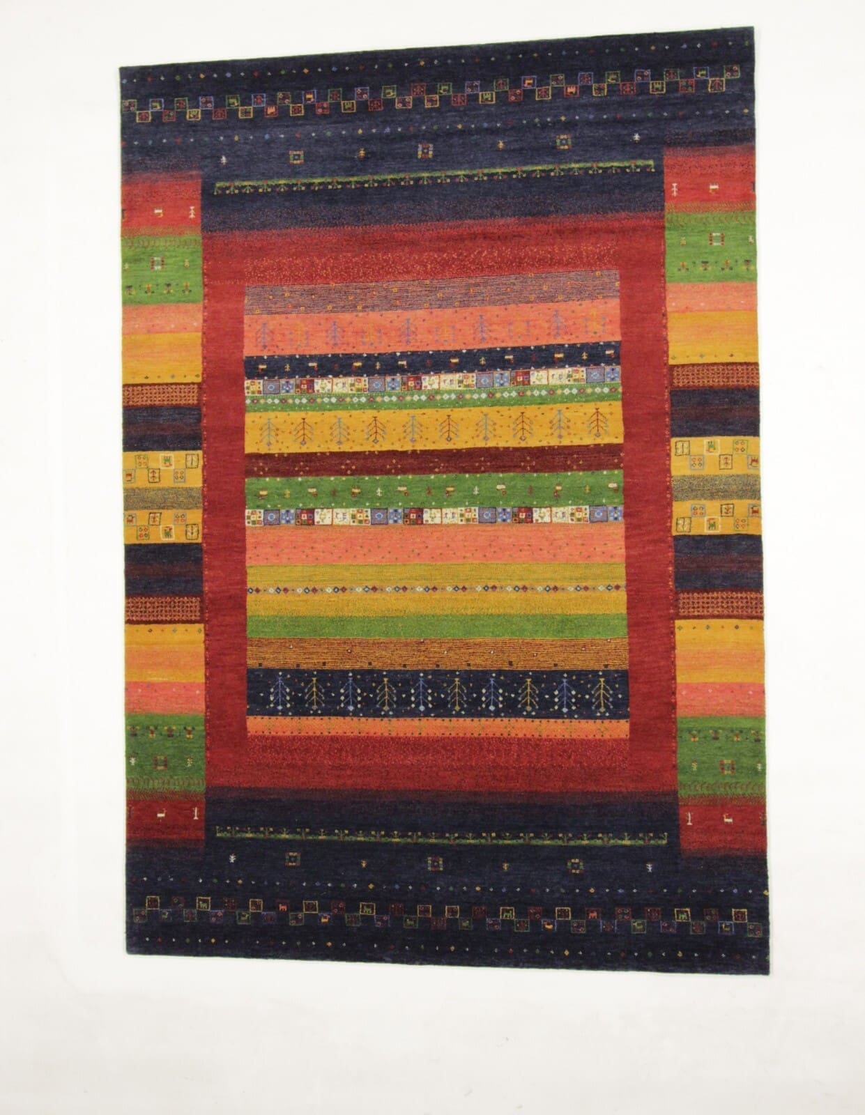 Gabbeh Loribaft Orientteppich 245 x 171 cm, 200.000 Knoten, handgeknüpft