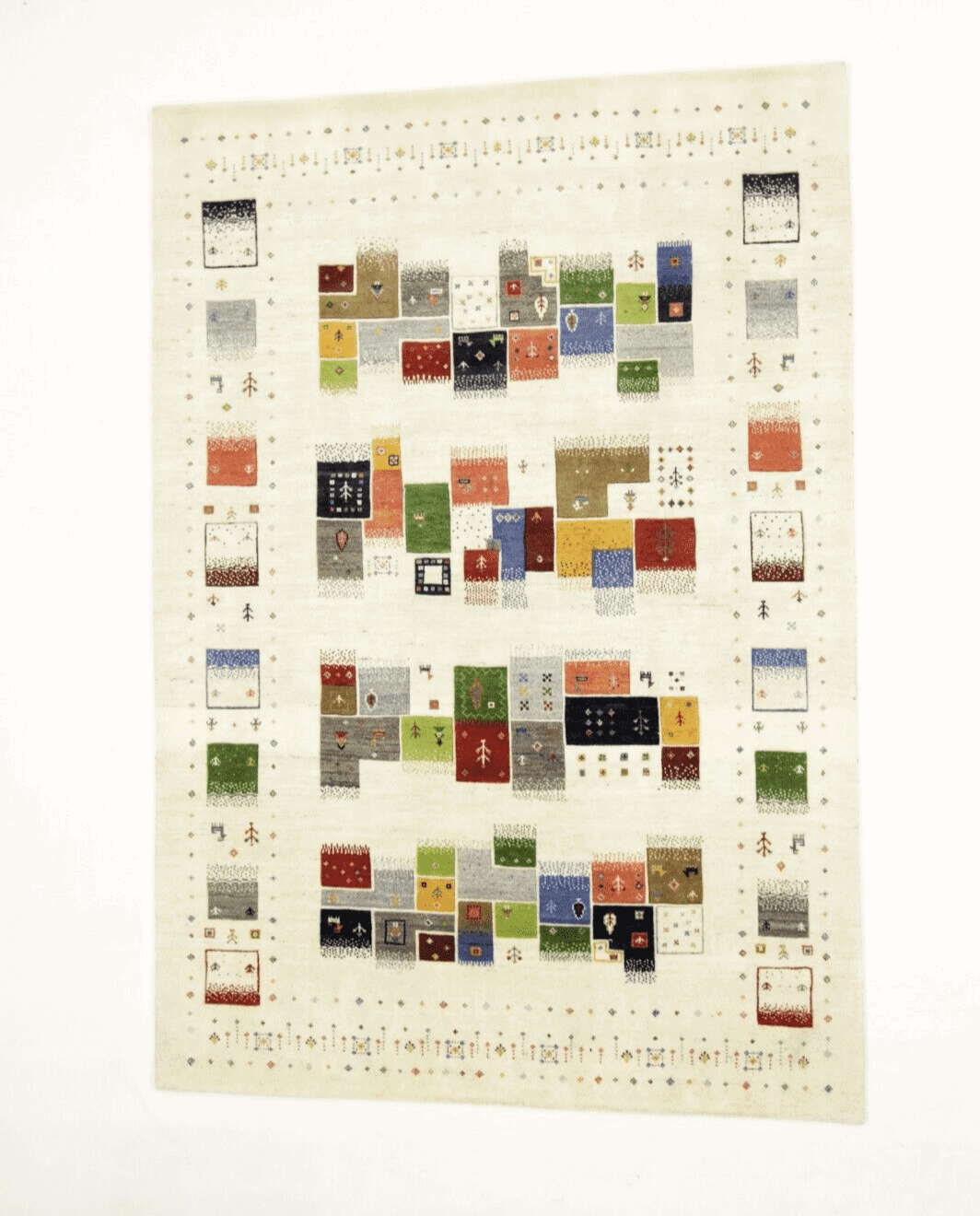 Gabbeh Loribaft Orientteppich 246 x 171 cm, 200.000 Knoten, handgeknüpft