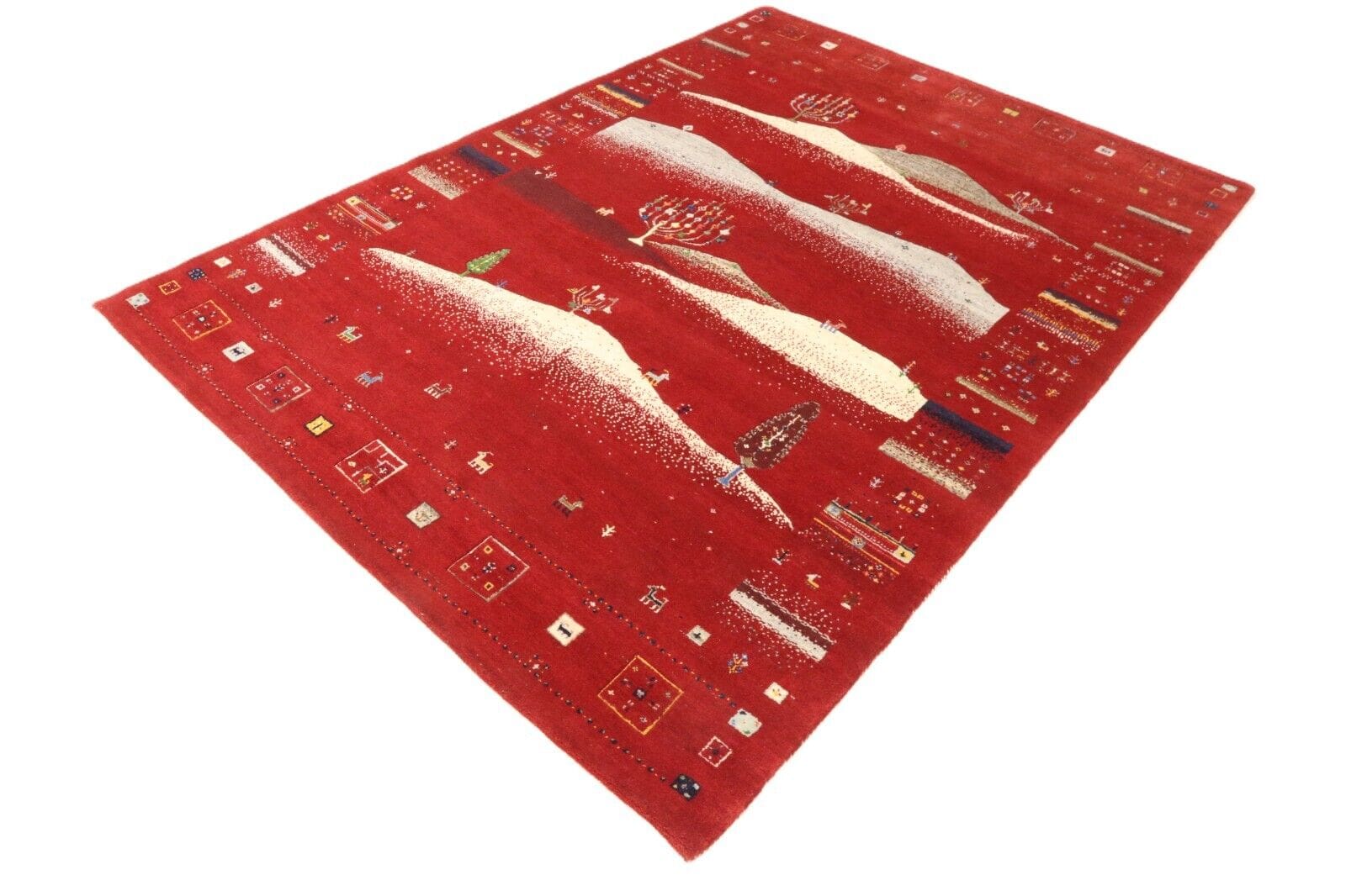 Gabbeh Loribaft Orientteppich 247 x 175 cm, 200.000 Knoten, handgeknüpft