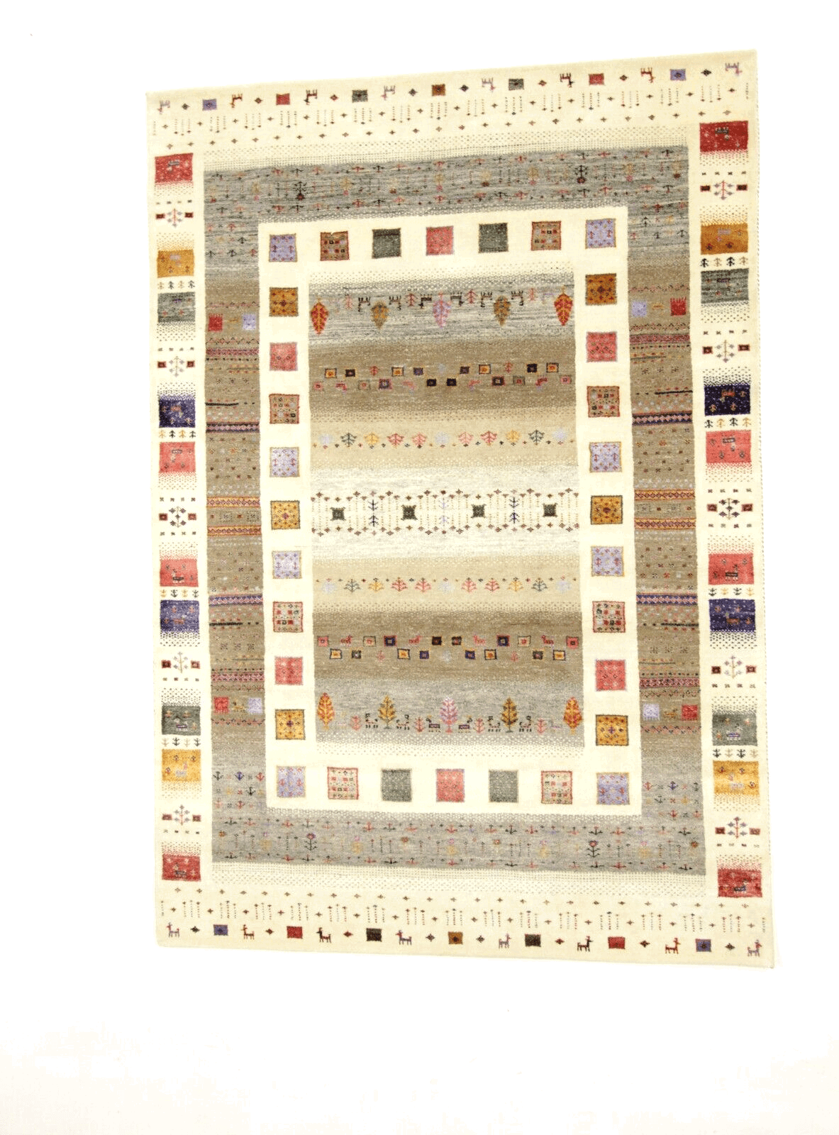 Gabbeh Loribaft Orientteppich 256 x 177 cm, 200.000 Knoten, handgeknüpft