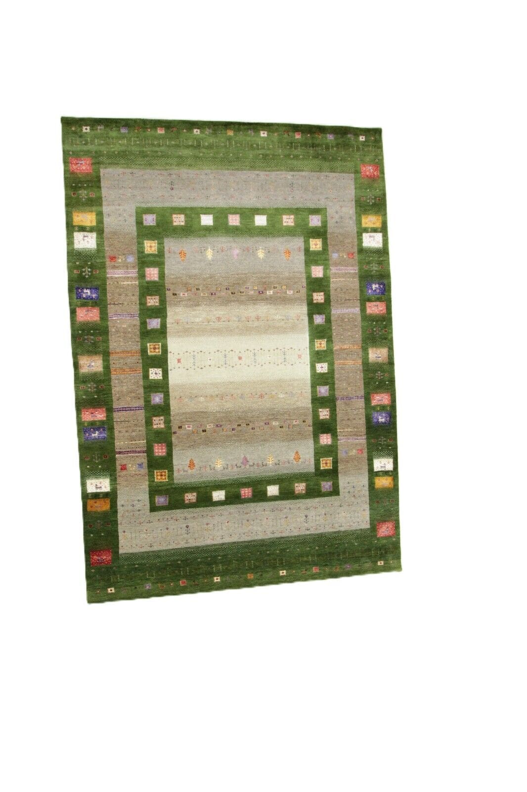 Gabbeh Loribaft Orientteppich 308 x 212 cm, Handgeknüpft, Unikat