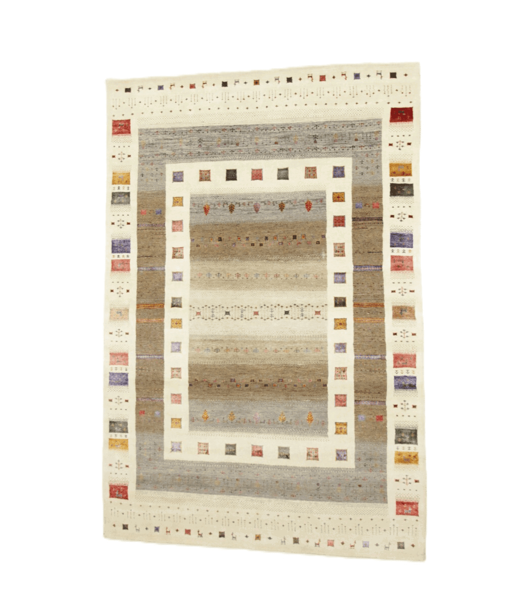 Gabbeh Loribaft Orientteppich 312 x 208 cm, 200.000 Knoten, handgeknüpft