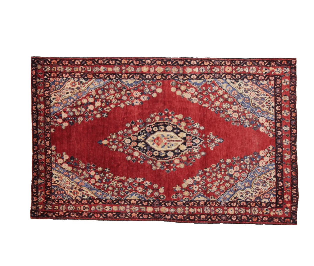 Handgeknüpfter Perser Teppich Hamadan 217x136 cm, 160.000 Knoten