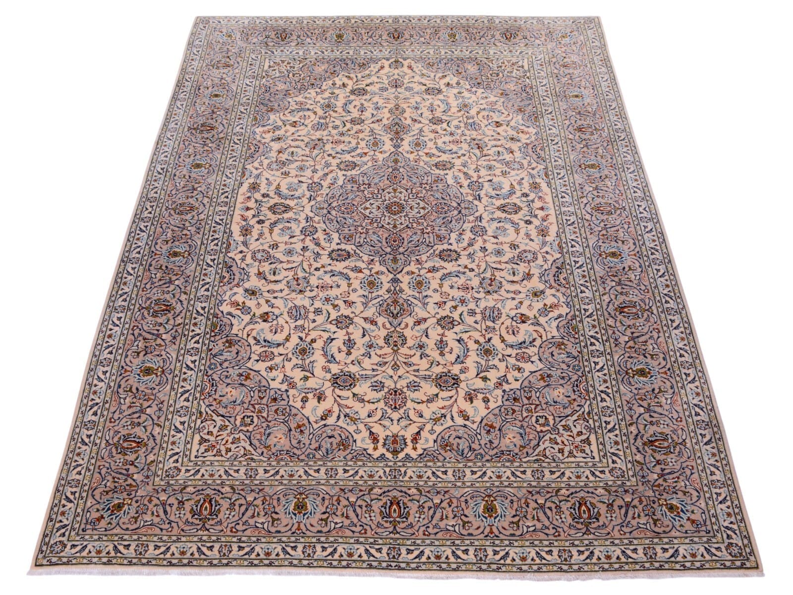Handgeknüpfter Perser Teppich Kashan 378x276 cm, 350.000 Knoten
