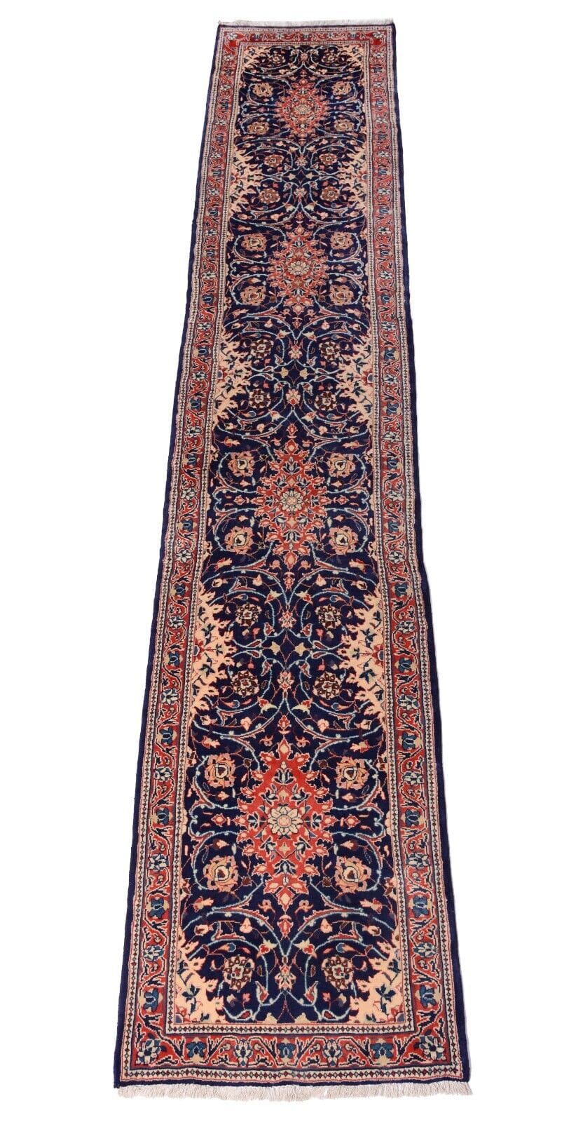 Handgeknüpfter Perserteppich Sarough Läufer 449x81 cm, 280.000 Knoten