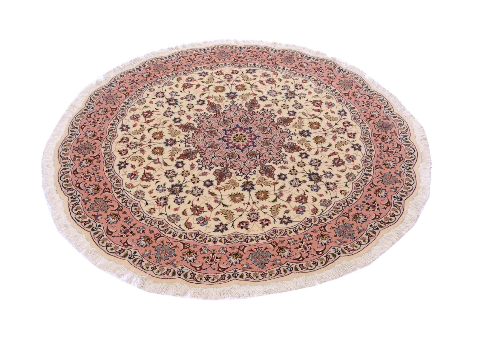 Handgeknüpfter Perserteppich Tabriz 197 x 196 cm, floral, 550.000 Knoten