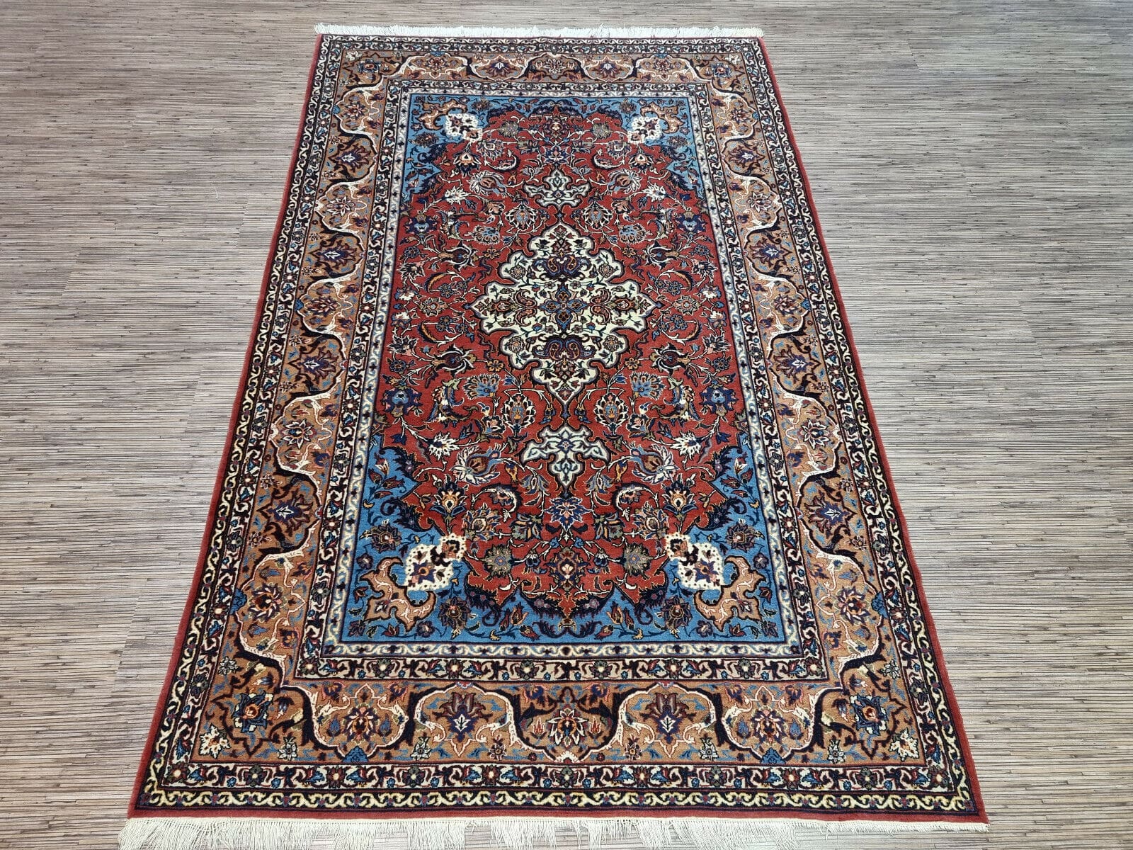 Hochwertiger Persischer Isfahan Teppich 238x148 cm, 900.000 K/m², handgeknüpft H1