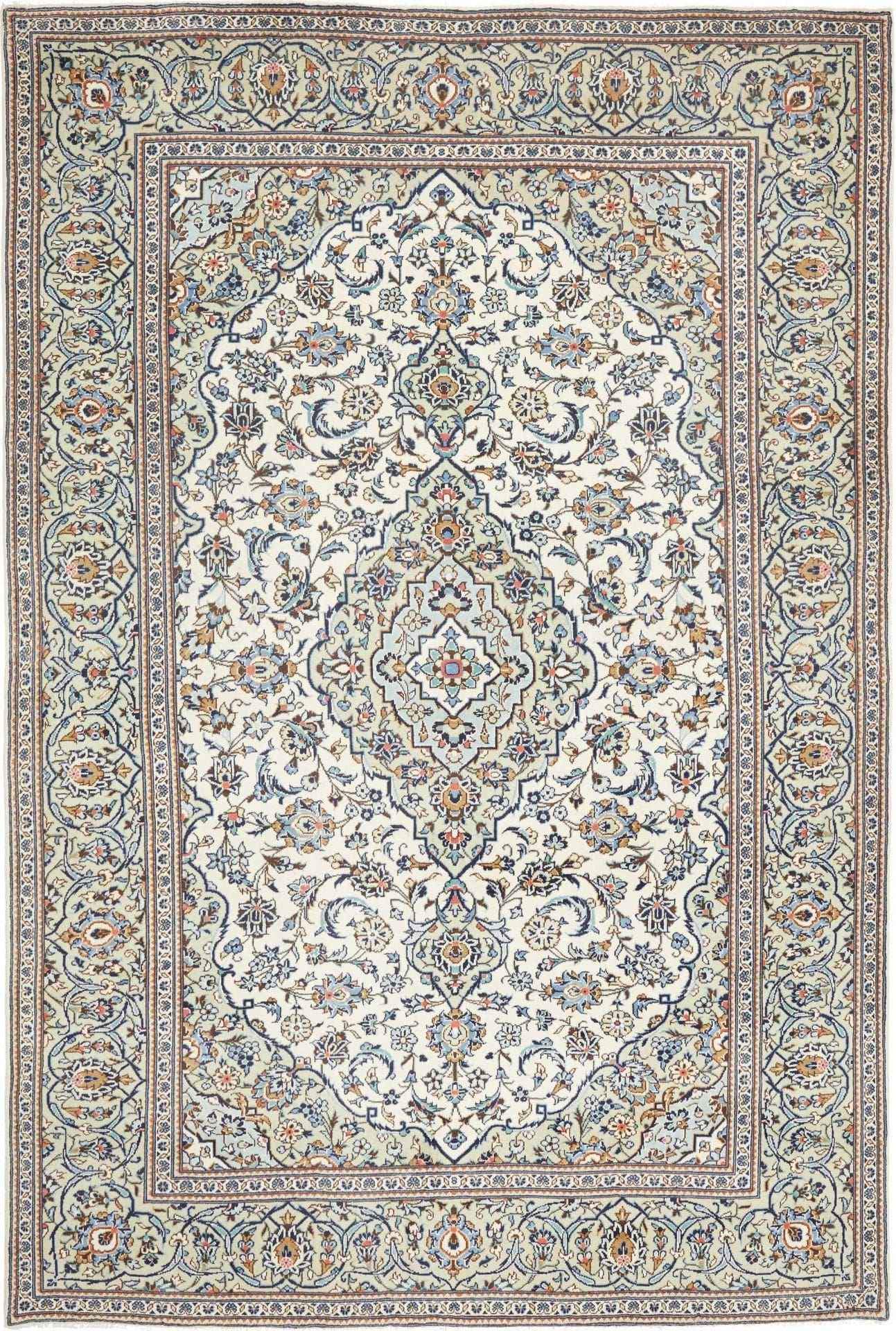 Kashan Teppich 195 x 285 cm, handgeknüpft, Perserteppich