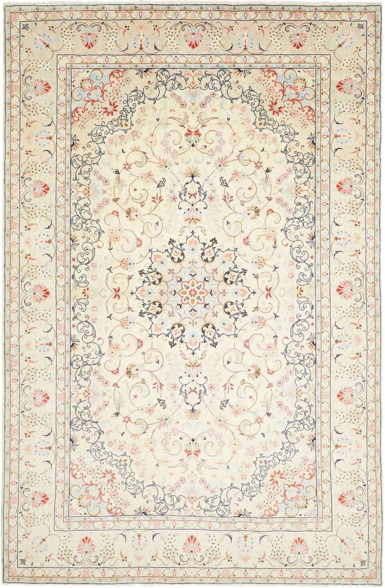 Kashan Teppich 198 x 300 cm - Handgeknüpft - Perserteppich