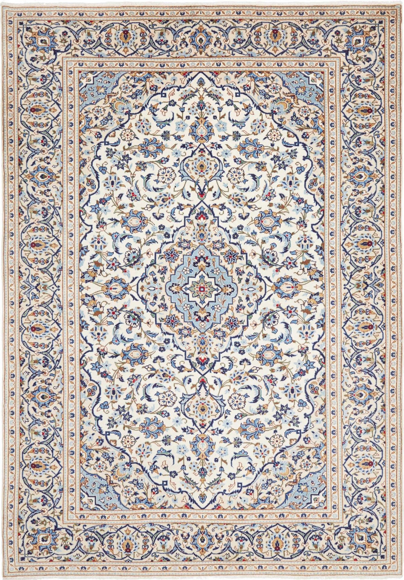 Kashan Teppich 200 x 290 cm | Perserteppich aus Schurwolle | handgeknüpft