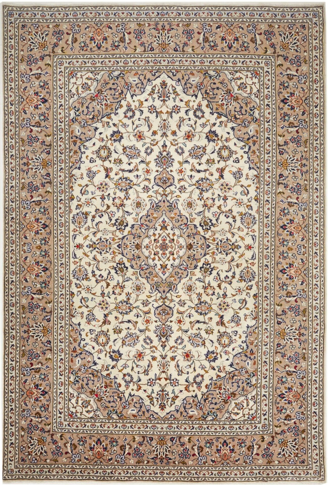Kashan Teppich 200 x 297 cm - Handgeknüpft, Perserteppich