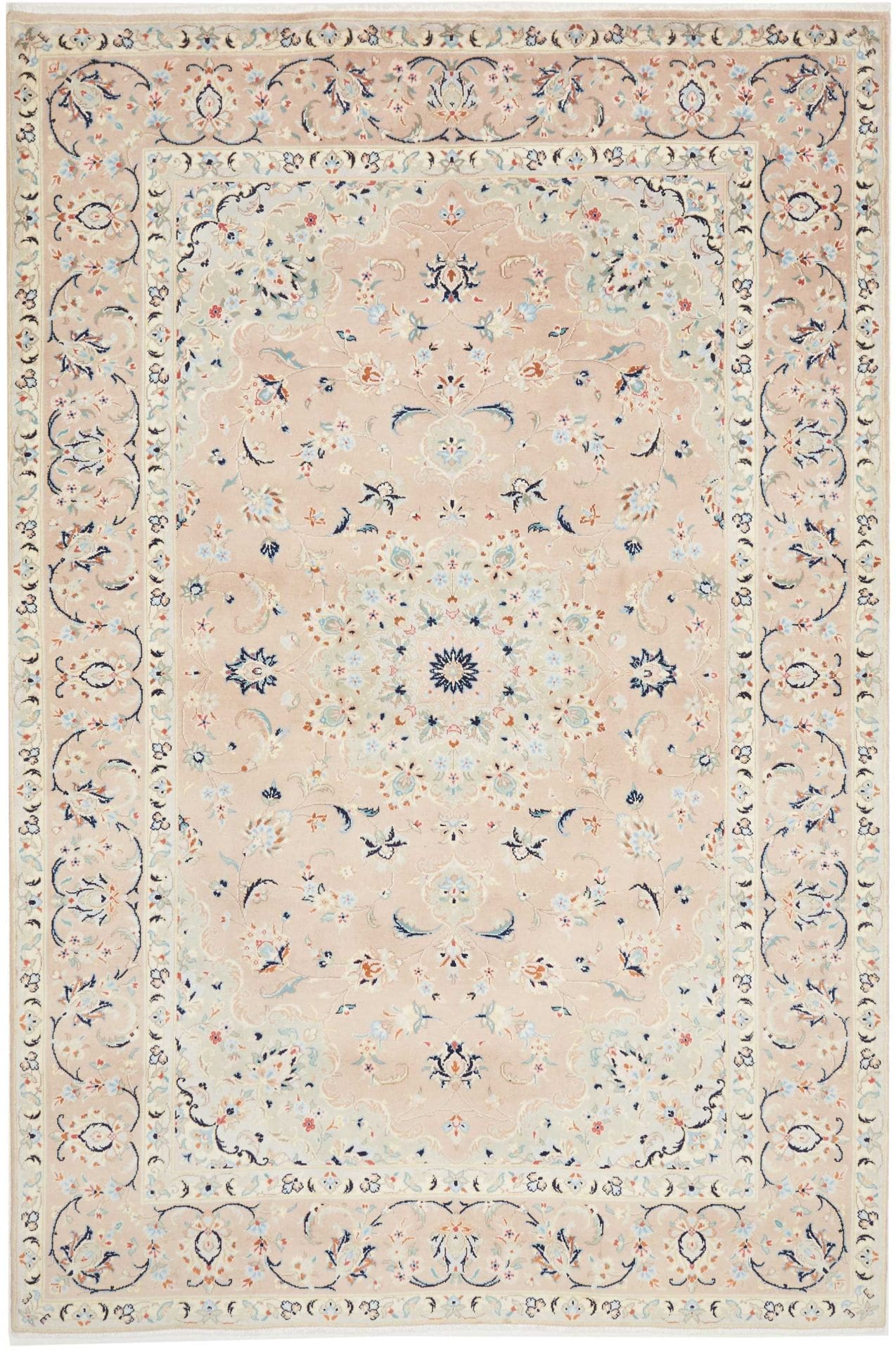 Kashan Teppich 201 x 290cm, handgeknüpft, Schurwolle, Perserteppich