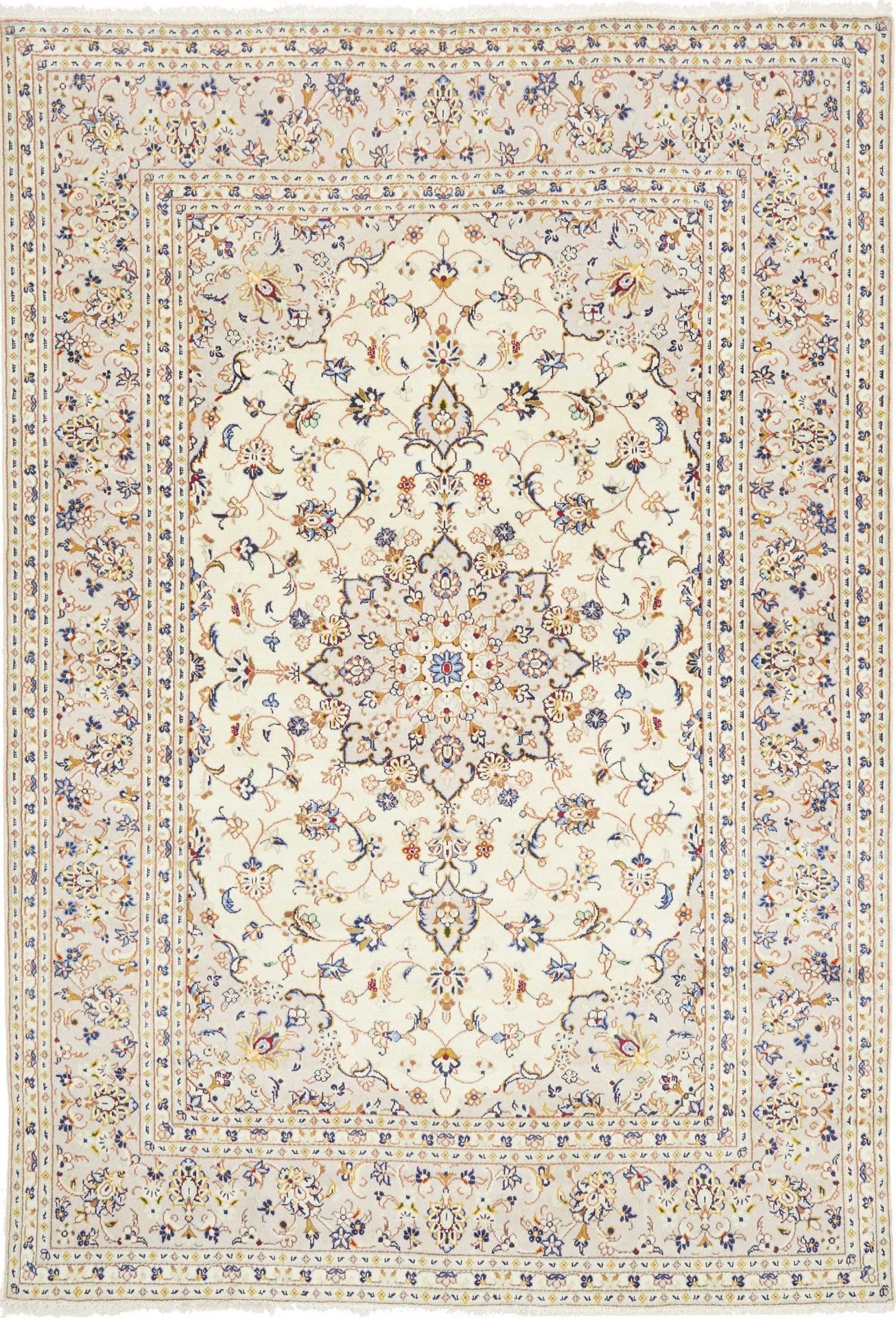 Kashan Teppich 203 x 290cm, Schurwolle, handgeknüpft, Perserteppich