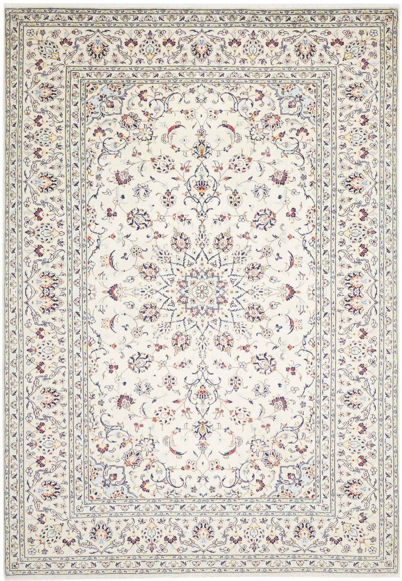 Kashan Teppich 208 x 285 cm, handgeknüpft, Schurwolle, Perserteppich