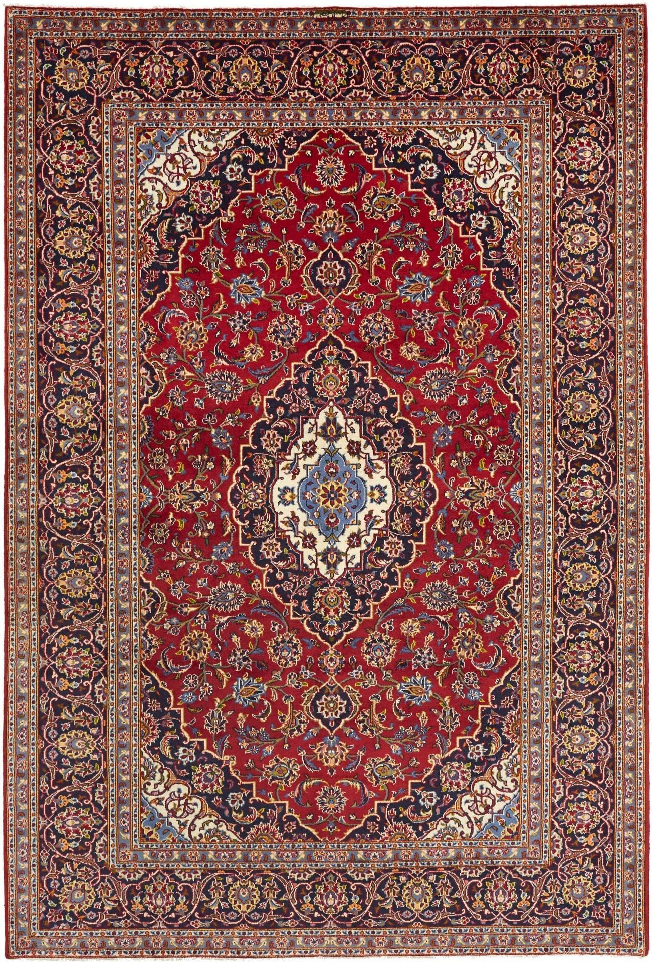 Kashan Teppich 208 x 300 cm – handgeknüpft, Schurwolle, Perserteppich