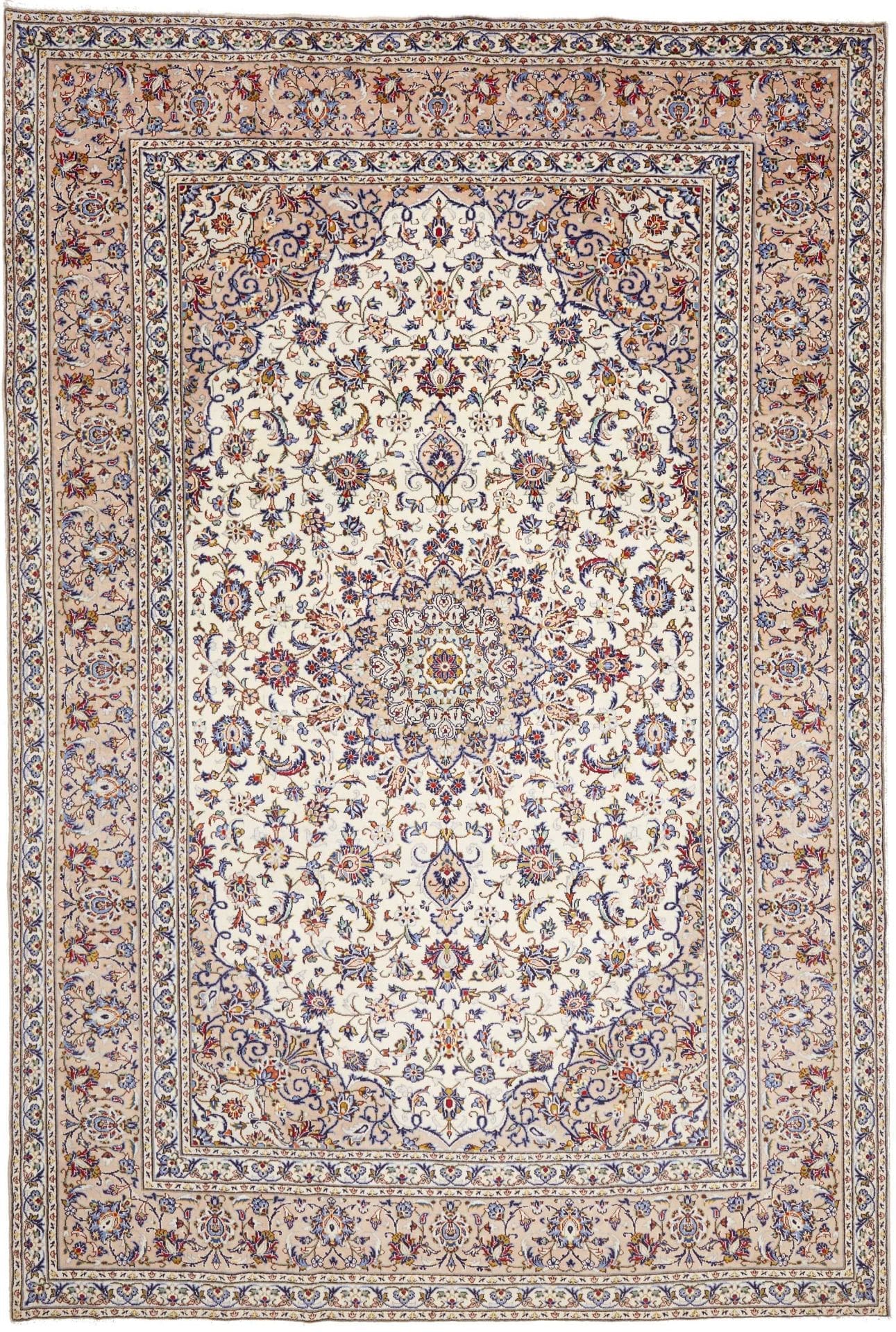 Kashan Teppich 246 x 363 cm, handgeknüpft, Perserteppich, Schurwolle