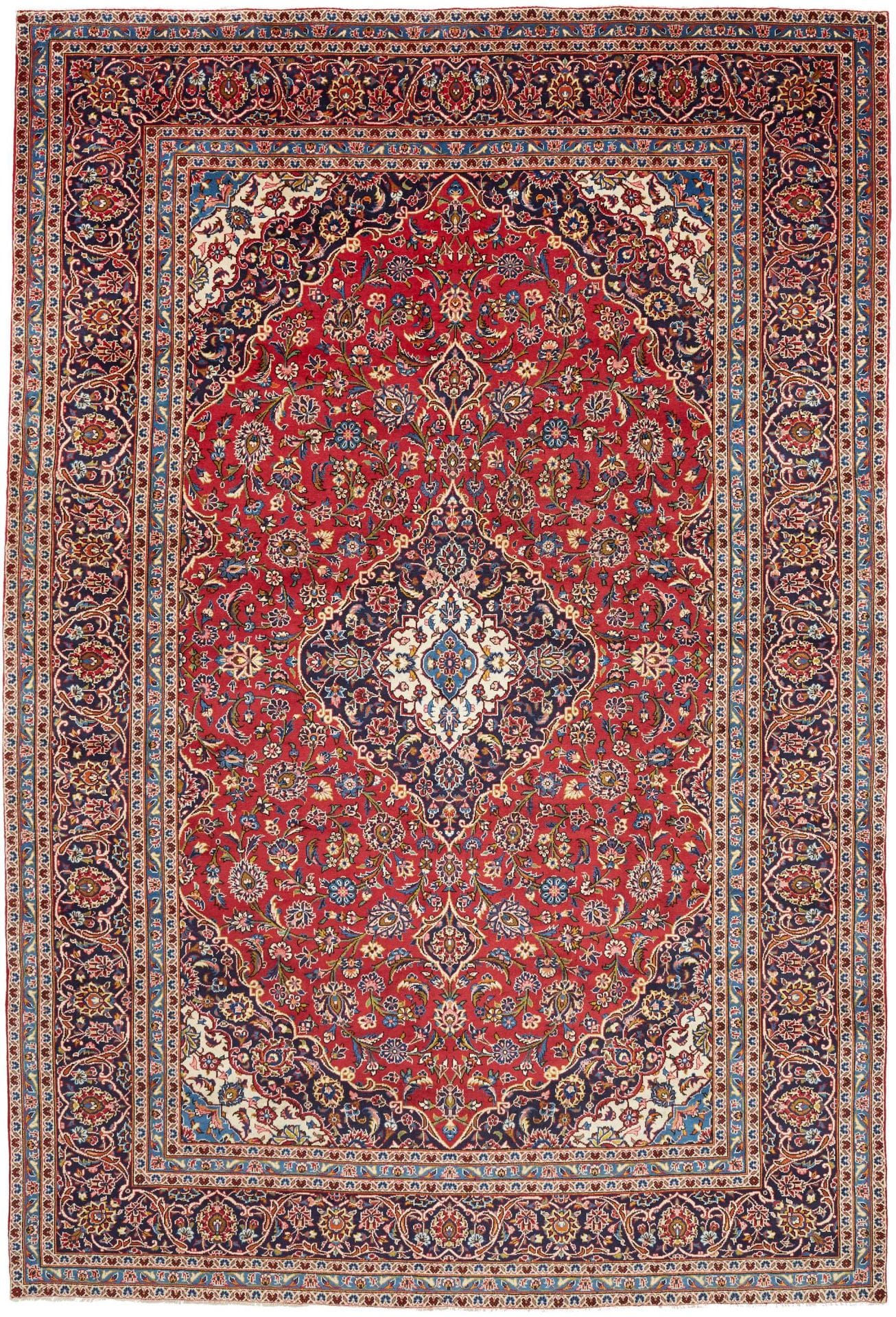 Kashan Teppich 253 x 365 cm - Handgeknüpft, Perserteppich