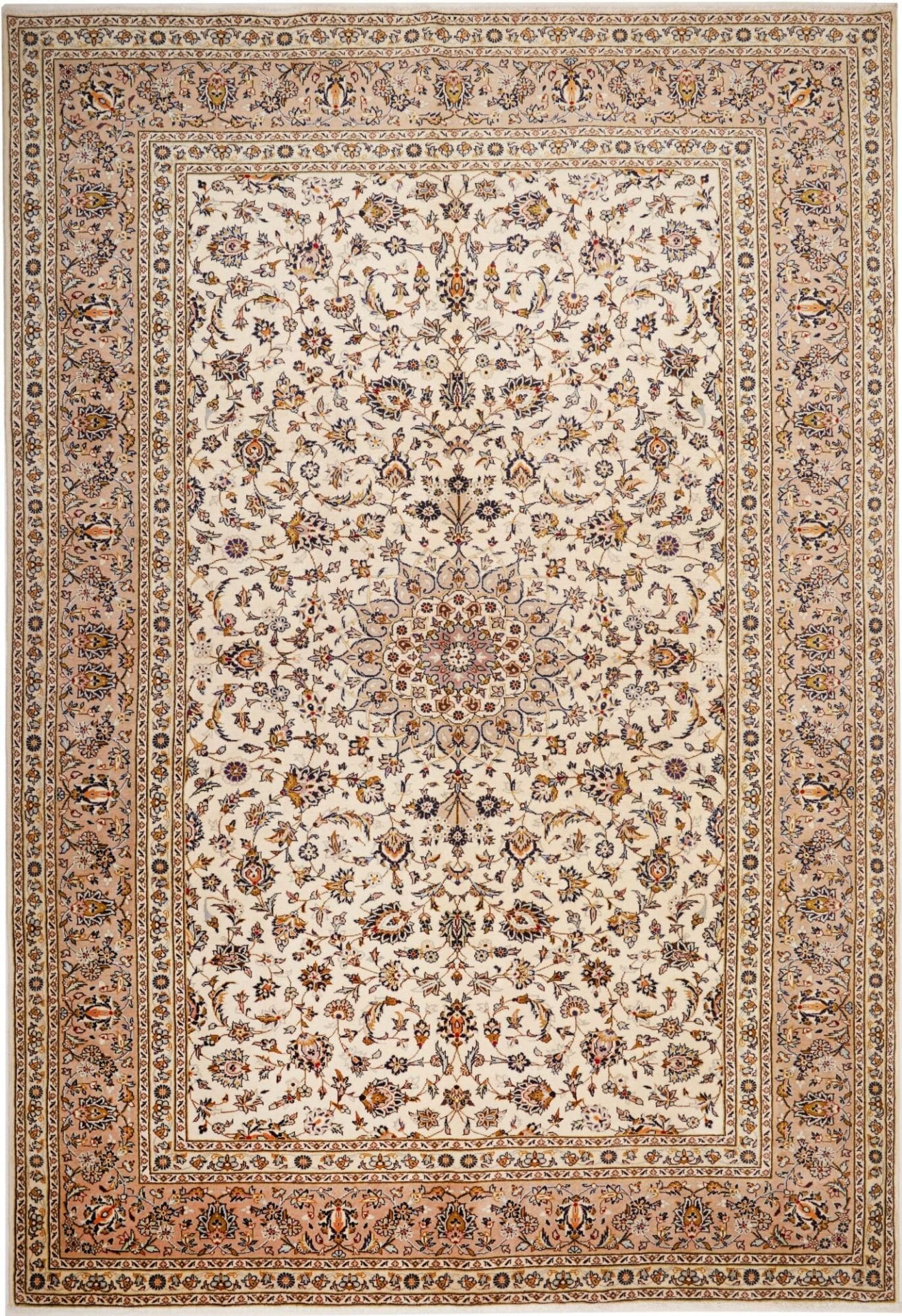 Kashan Teppich 253 x 368cm, handgeknüpft, Schurwolle, Perserteppich