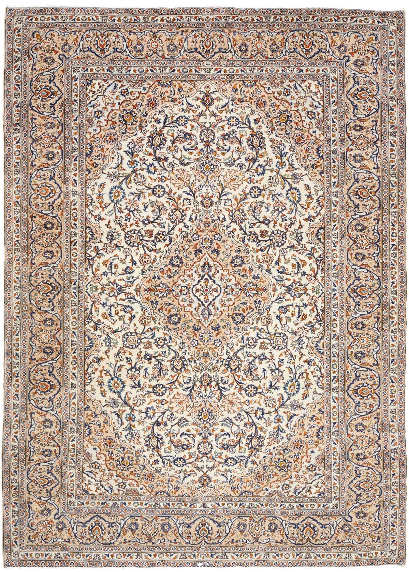 Kashan Teppich 255 x 355cm – handgeknüpft, Perserteppich, Schurwolle