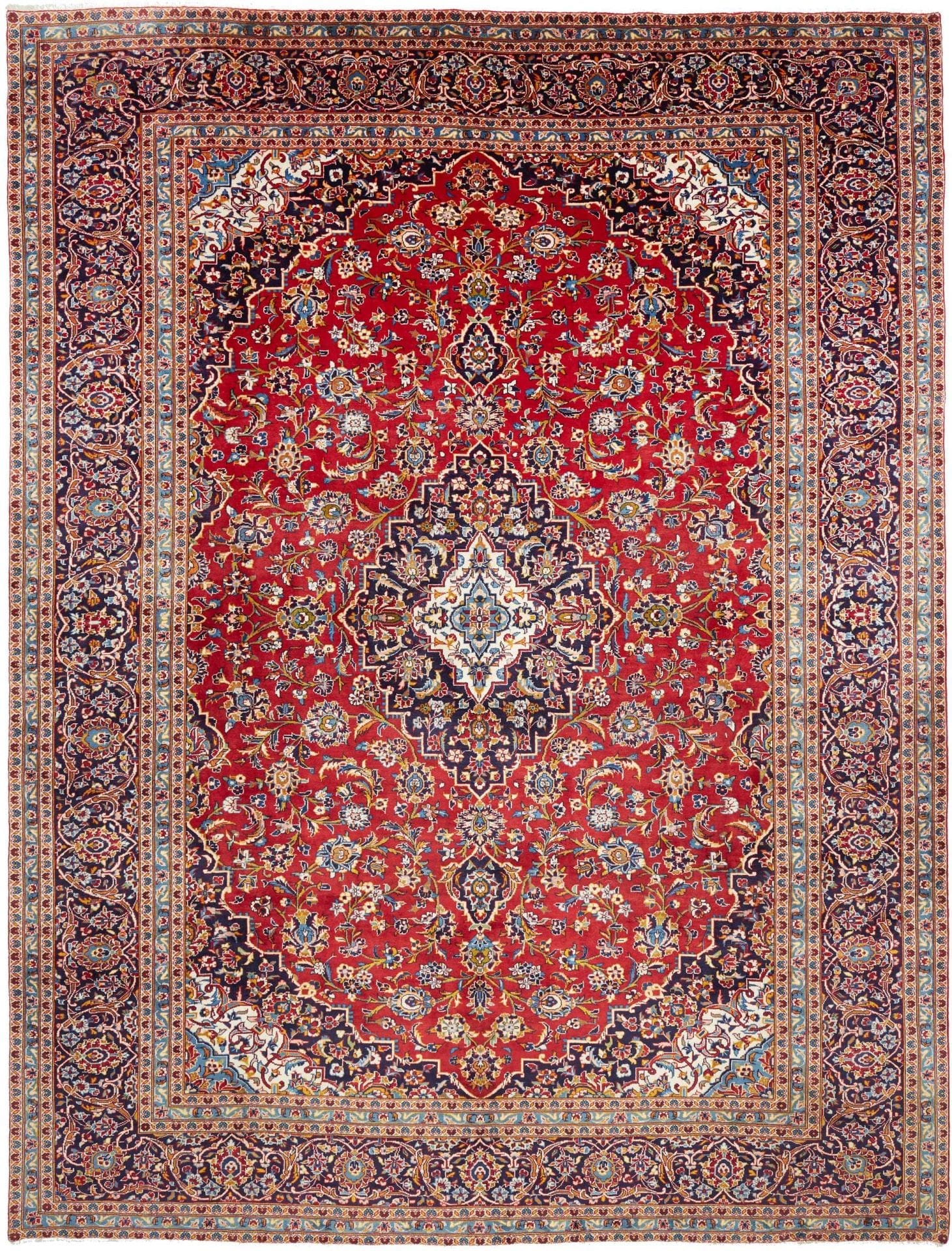 Kashan Teppich 293 x 385 cm - Handgeknüpft - Perserteppich