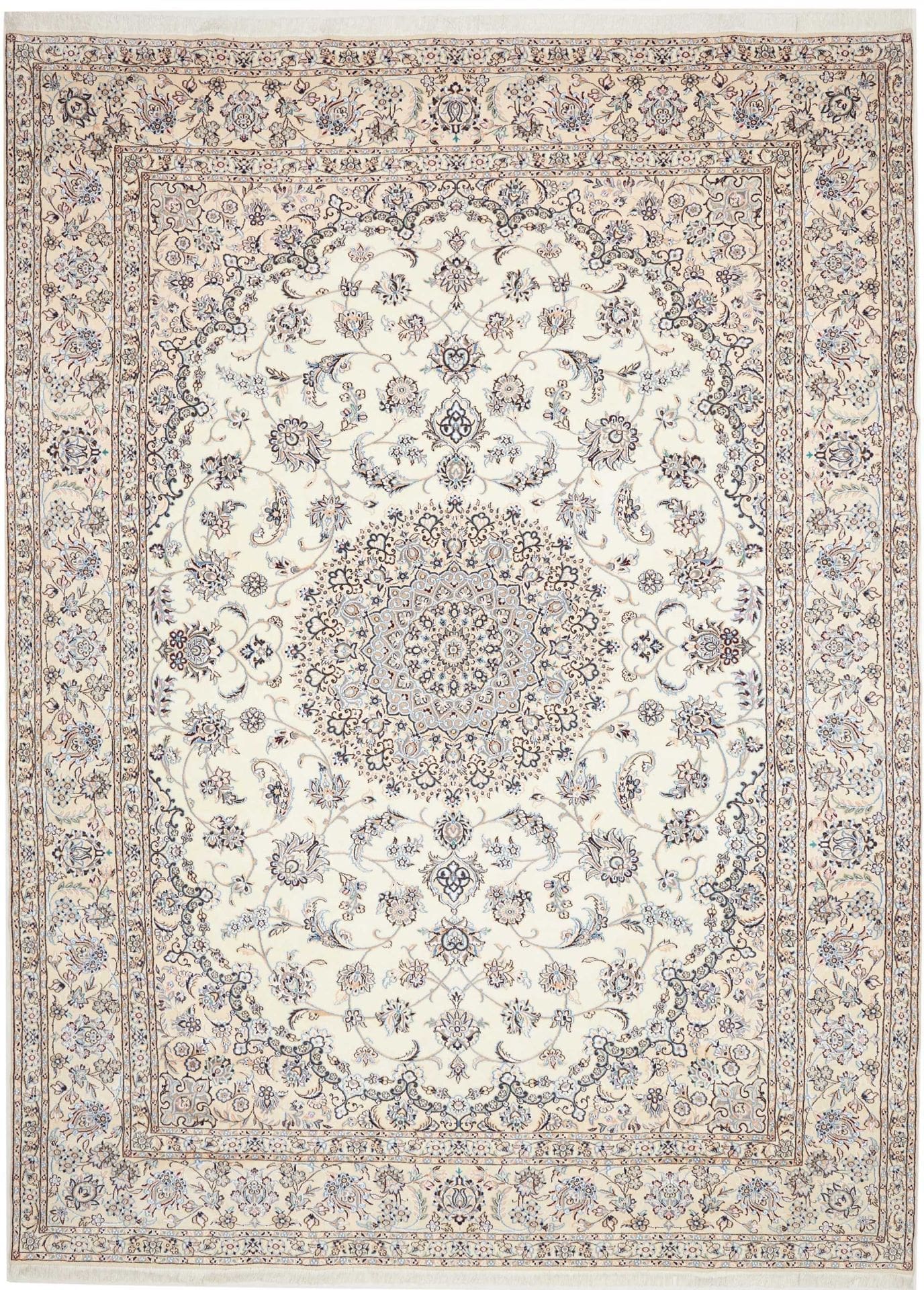 Nain Teppich 253 x 340cm, florale Muster, 100% Schurwolle, handgeknüpft