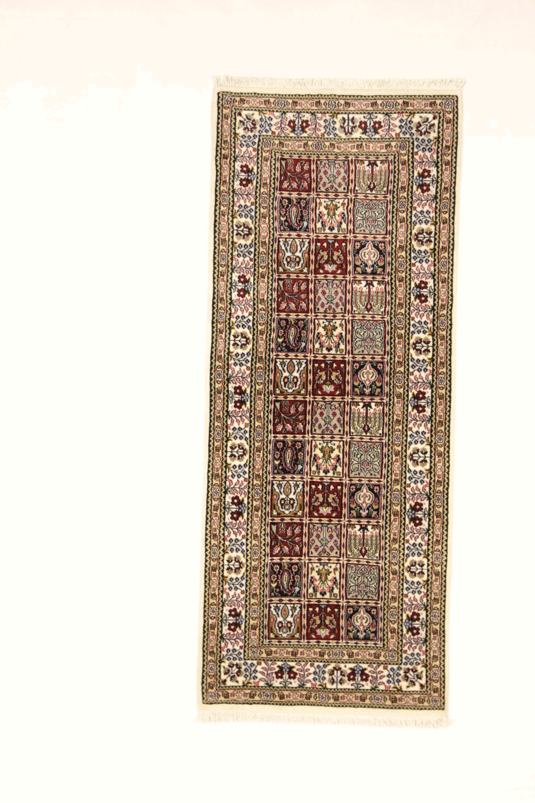 Orientteppich 195x79 cm Perserteppich Moud, 400.000 Knoten, Neu