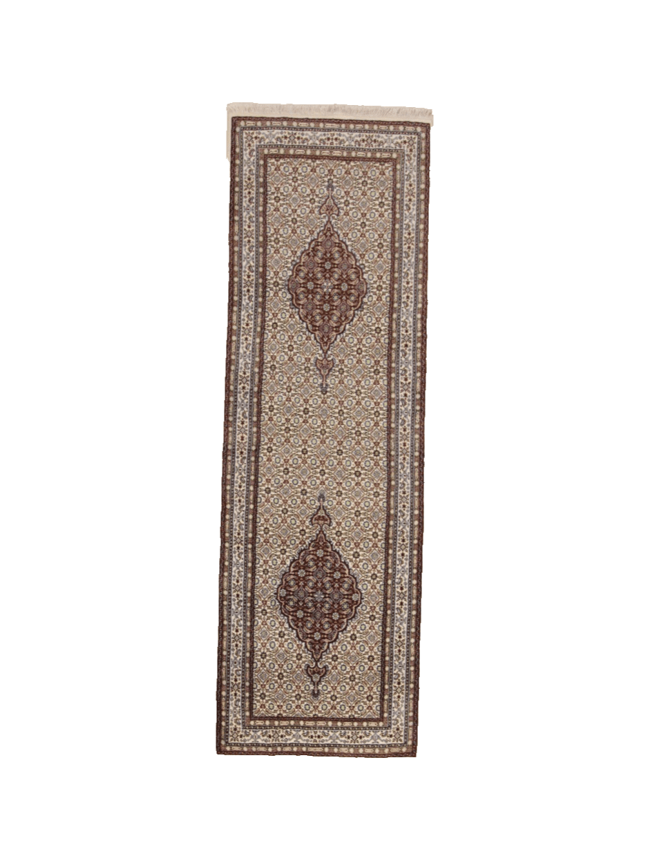 Orientteppich 242x78 cm Moud mit 400000 Knoten handgeknüpft