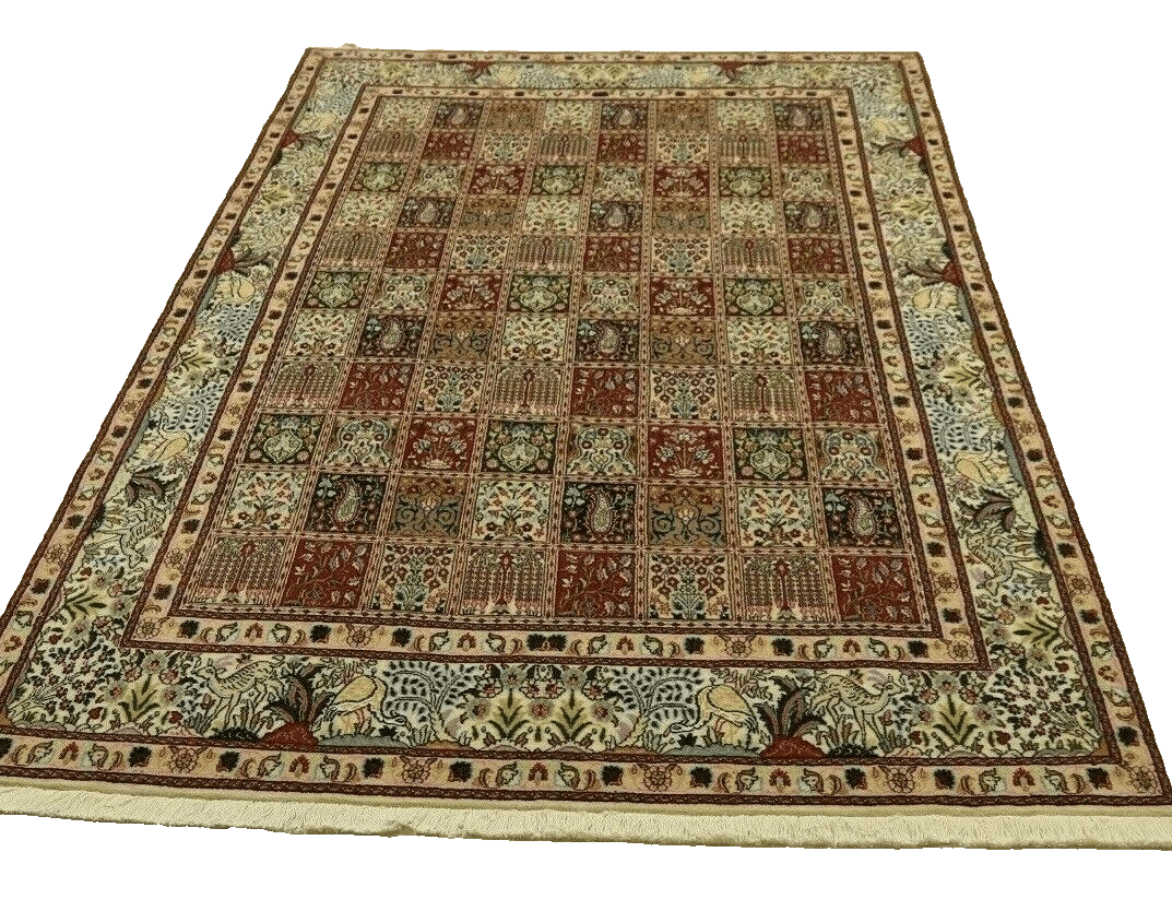 Orientteppich 292x201 cm Super Moud, 400.000 Knoten, handgeknüpft