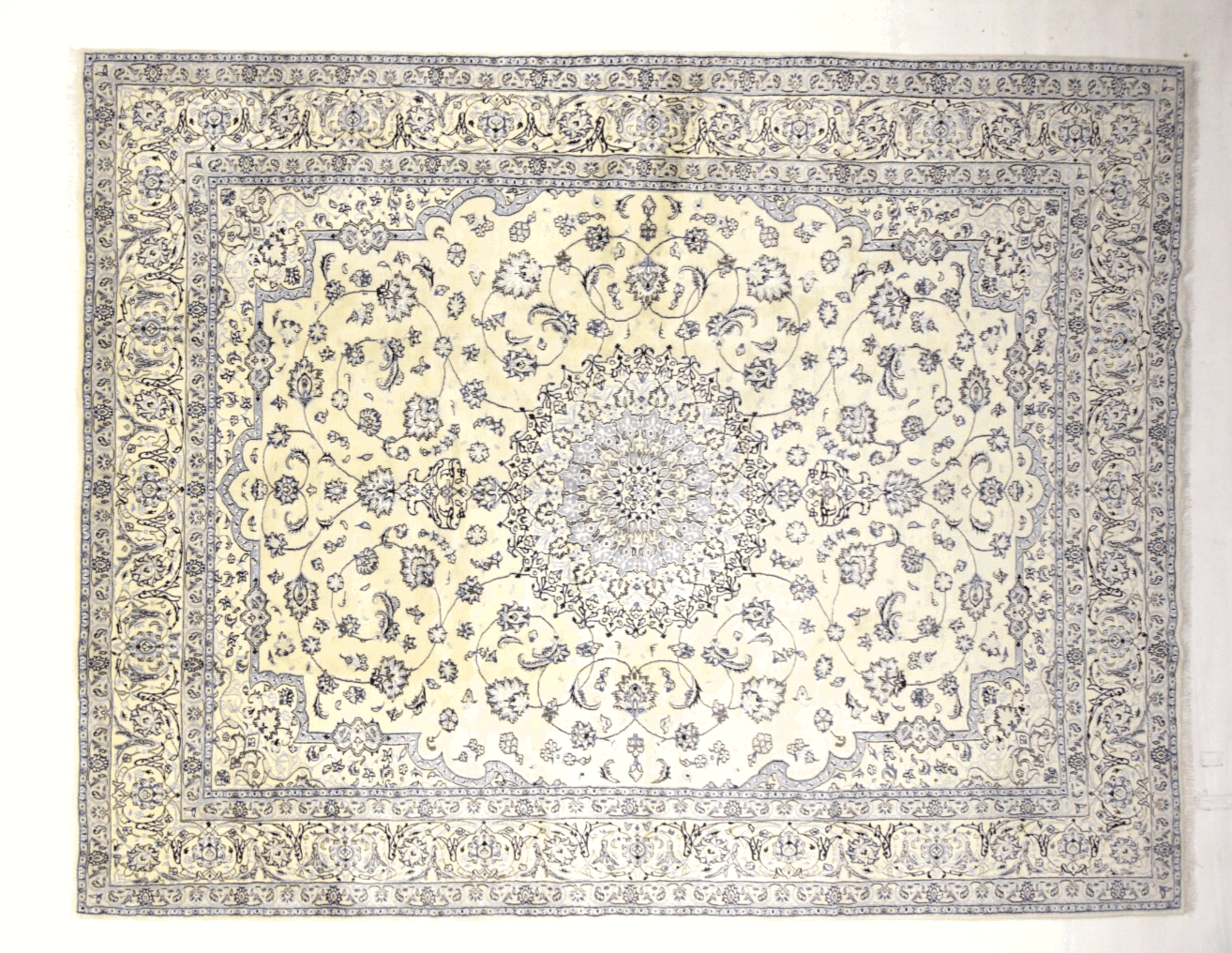 Orientteppich 397 x 301 cm, 500.000 Knoten, super Nain, handgeknüpft