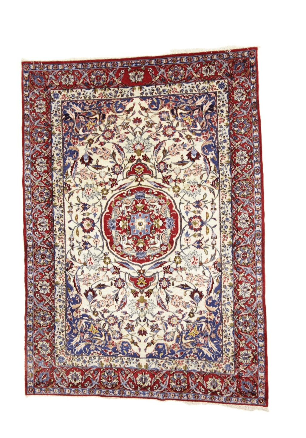 Orientteppich Isfahan Antik 209 x 149 cm, 350.000 Knoten, handgeknüpft