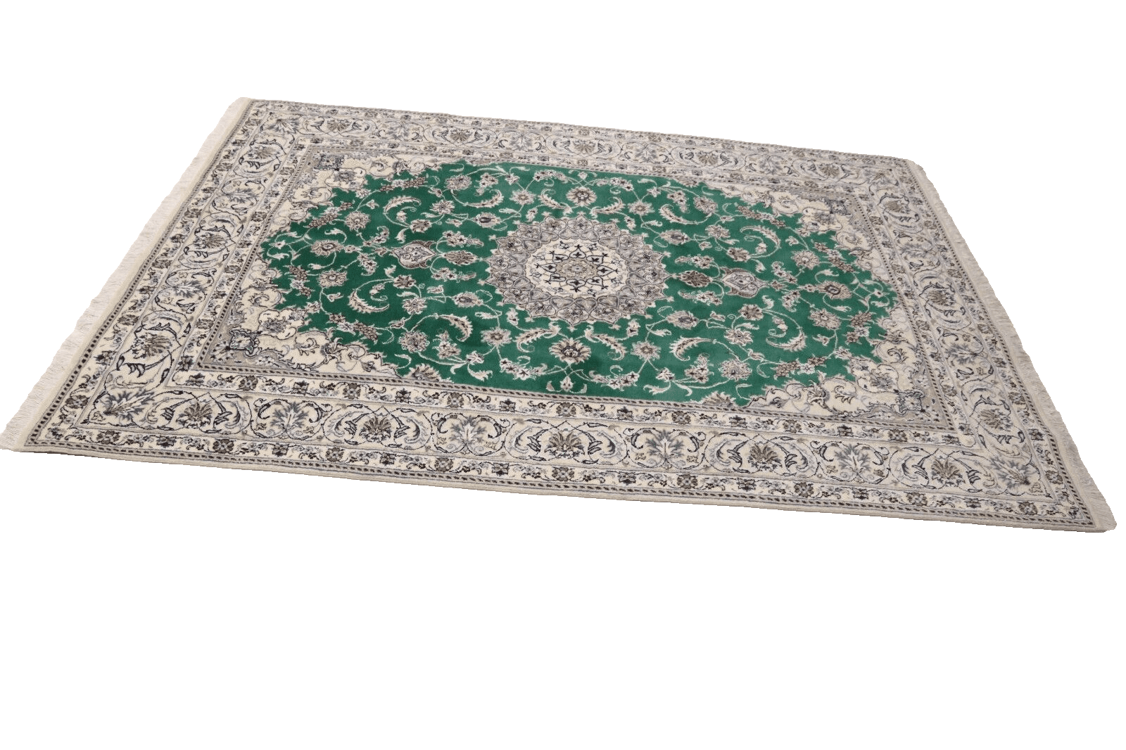 Orientteppich Nain 296 x 194 cm, 300.000 Knoten, handgeknüpft, neu