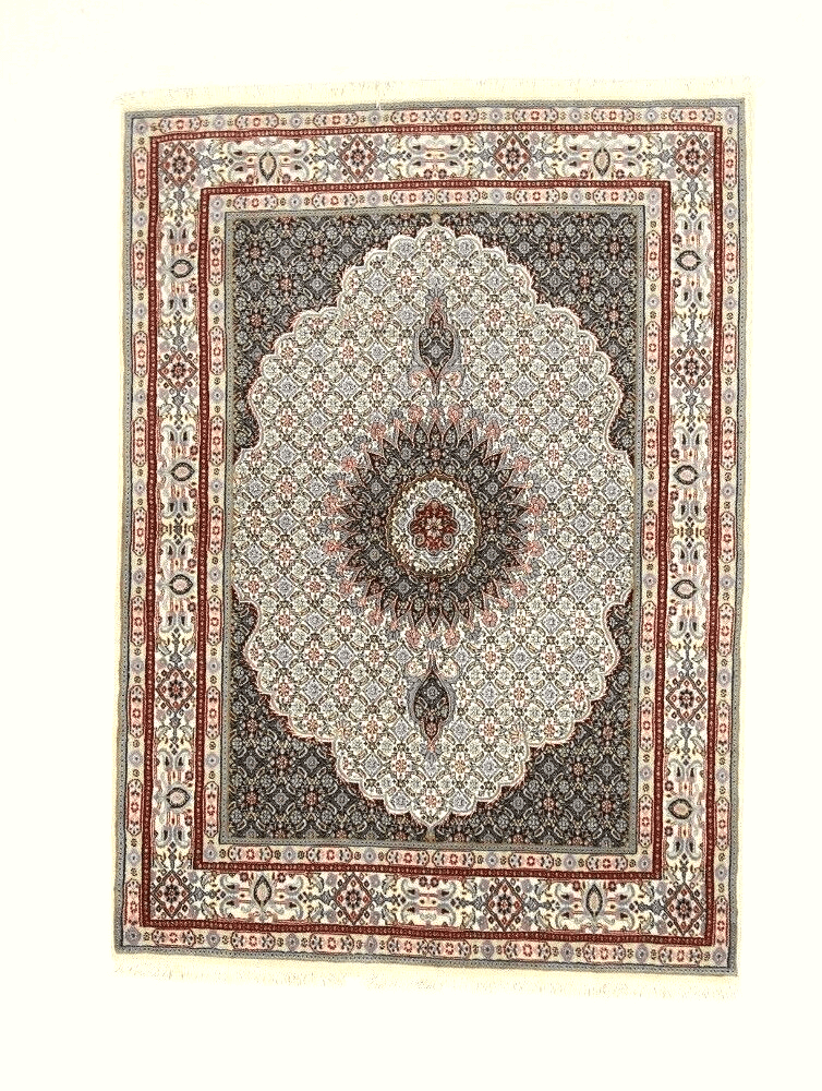 Orientteppich Perserteppich 197 x 144 cm, 400.000 Knoten, Seide, Neu