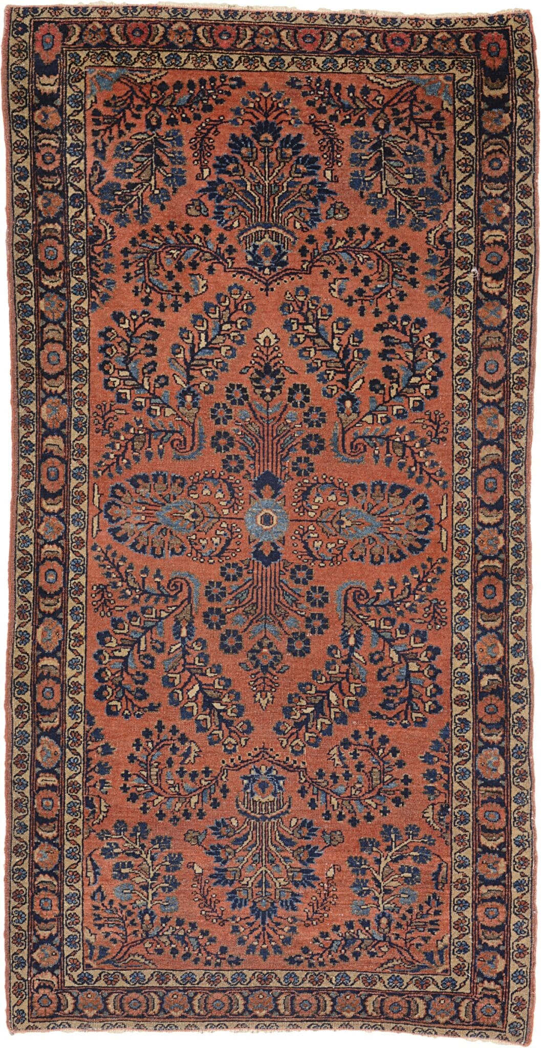 Orientteppich Sarouk 149x77 cm - Handgeknüpft, Hochwertig
