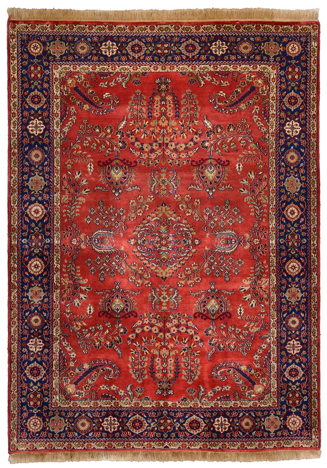 Orientteppich Sarouk 244x176 cm, handgeknüpft, traditionelles Muster
