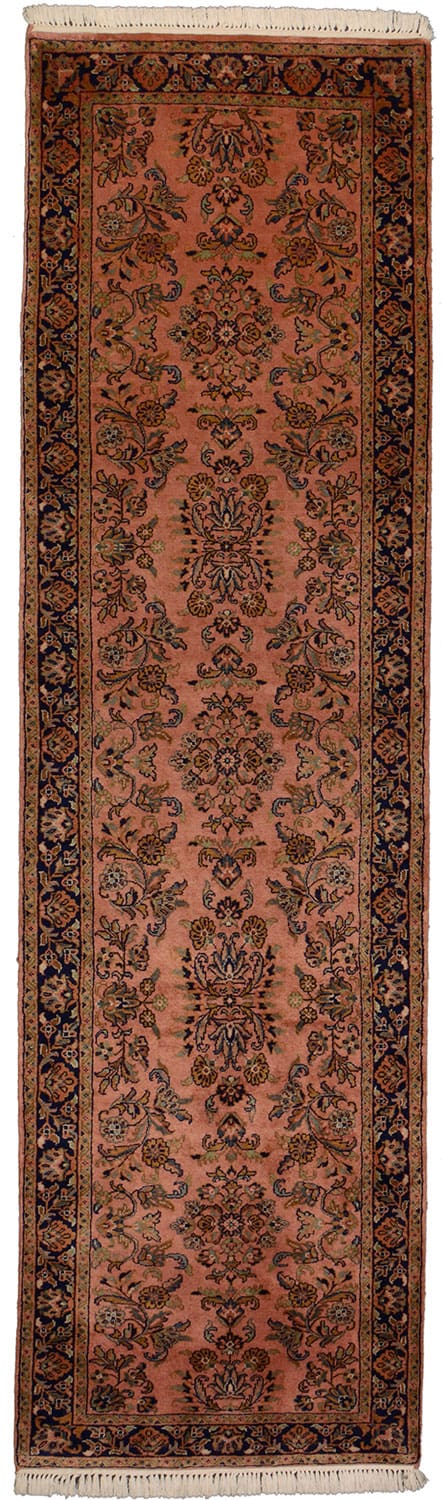 Orientteppich Sarouk 292x93 cm - Handgeknüpft, edles Muster