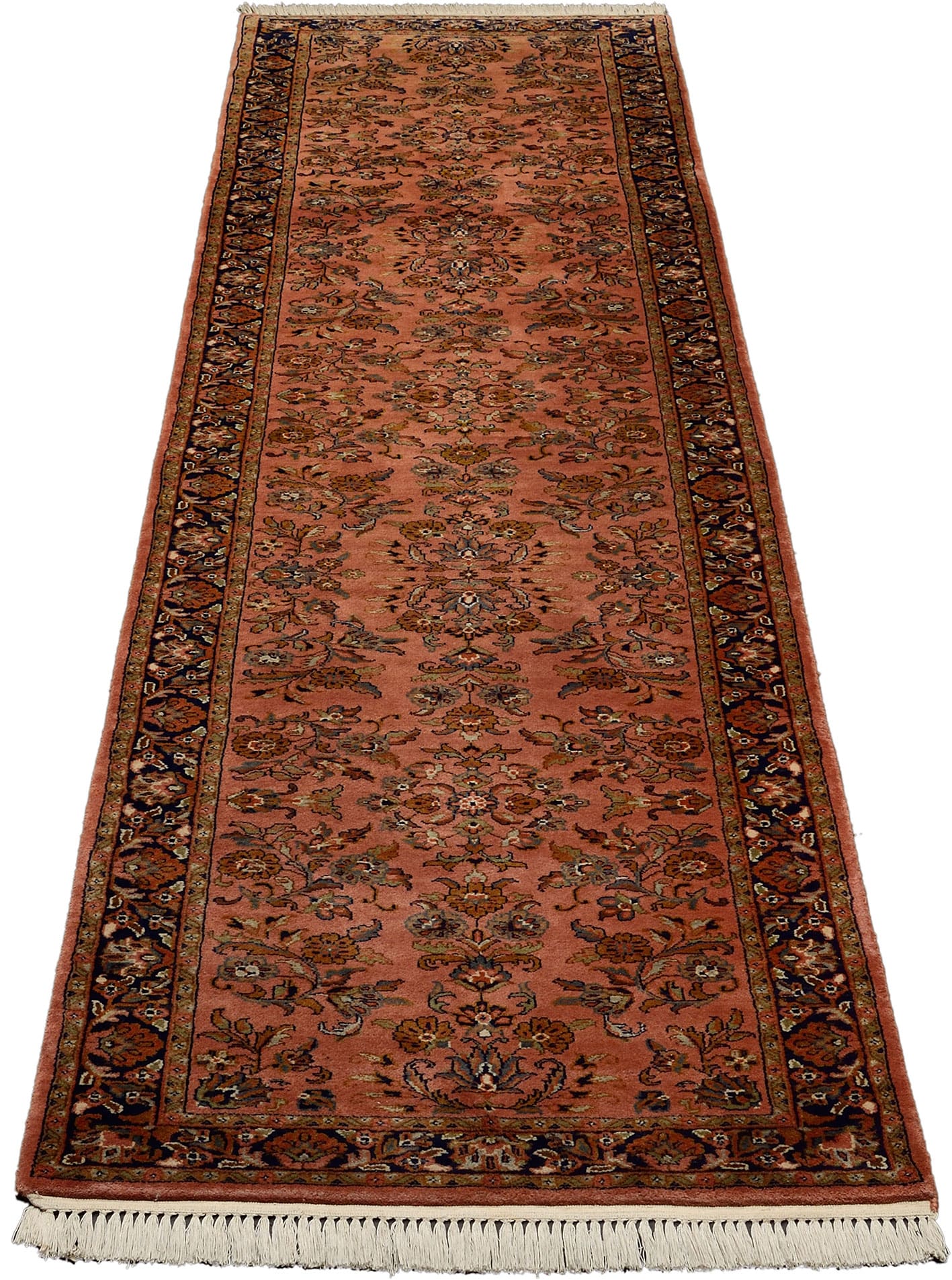 Orientteppich Sarouk 355x87 cm | Handgeknüpft, traditionelles Design