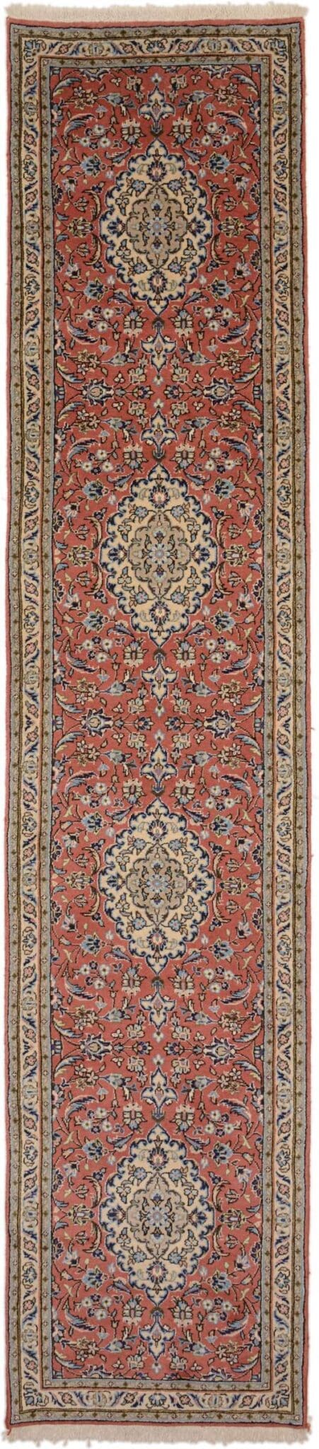 Orientteppich Sarouk 370x81 cm | handgeknüpft, traditionelle Muster