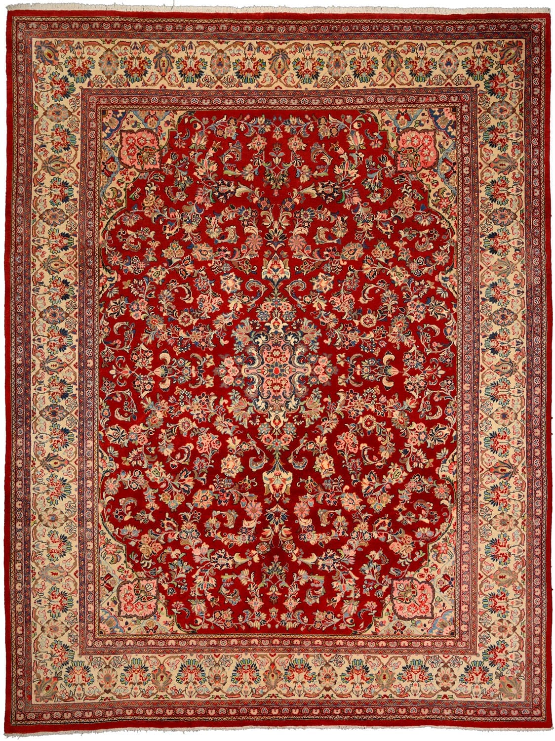 Orientteppich Sarouk 410x310 cm, handgeknüpft, klassisches Design