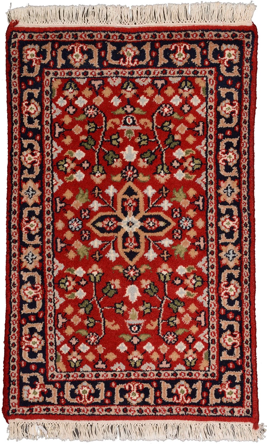Orientteppich Sarouk 92x61 cm | Handgeknüpft | Vintage Stil